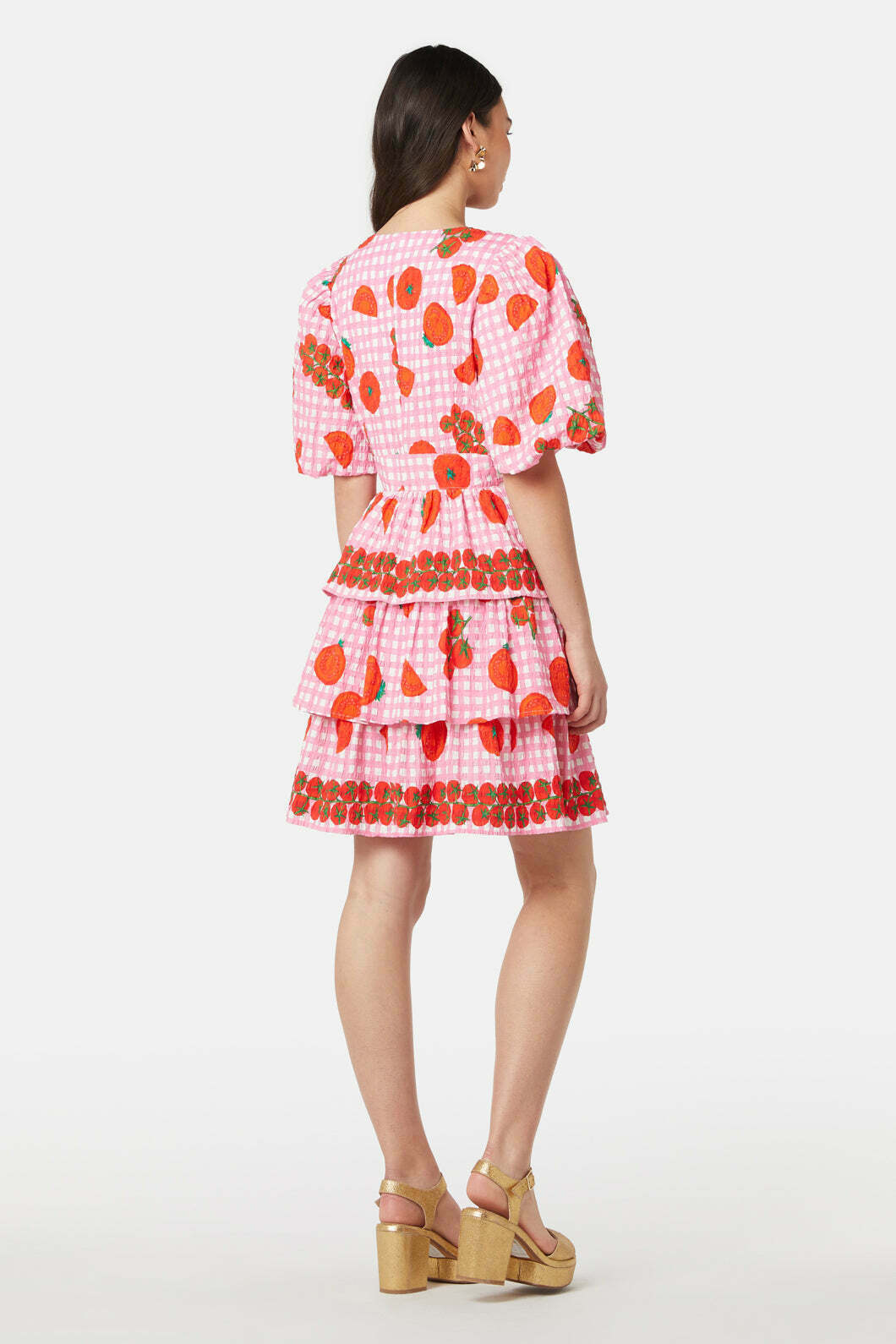 Tomato Gingham Dress