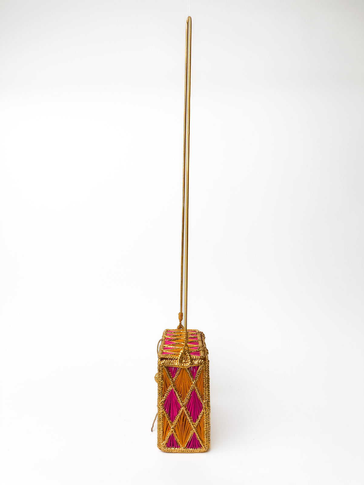 Orange and pink bag with gold details