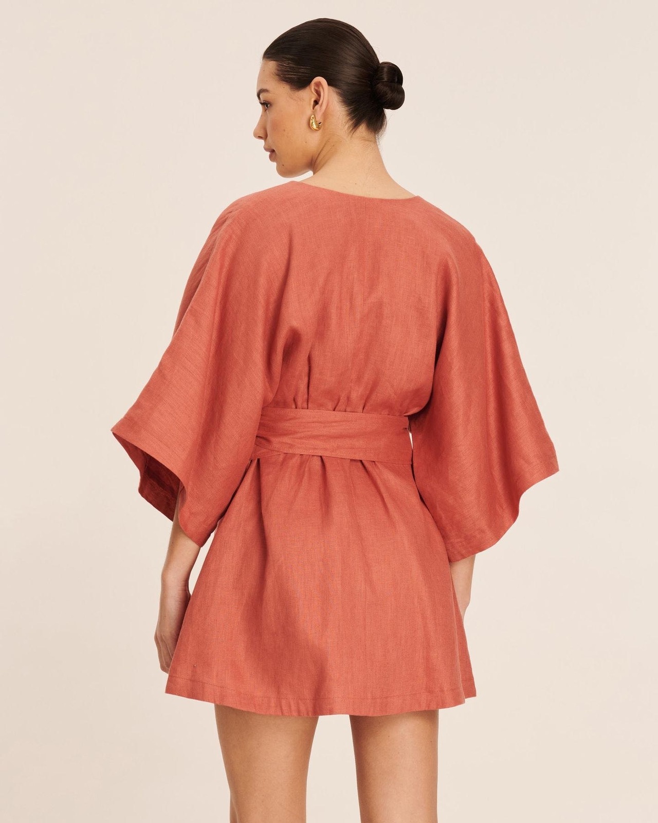 Linen Wrap Dress