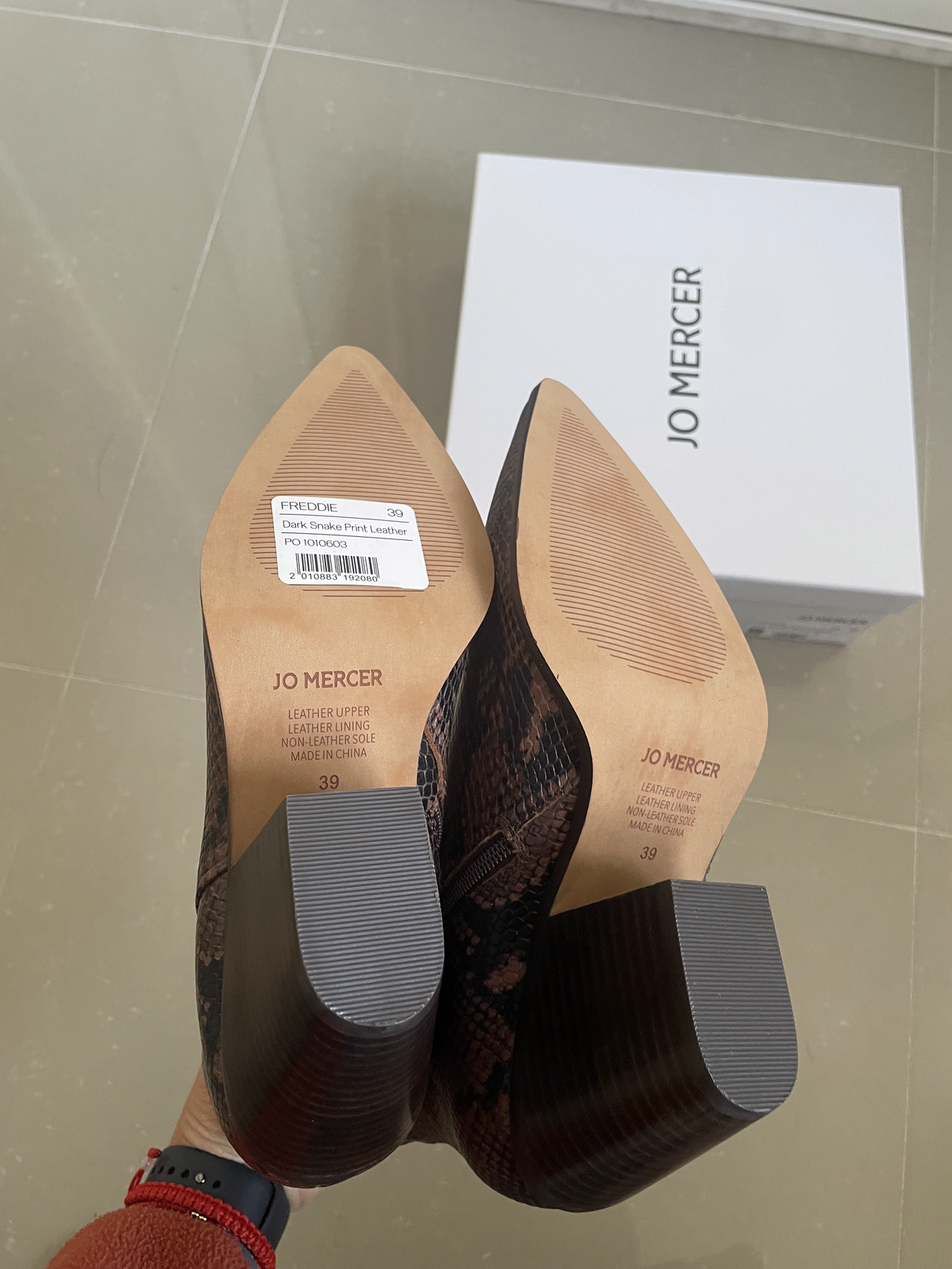 SNAKE PRINT MID HEEL BOOTS **BRAND NEW** - SIZE 39