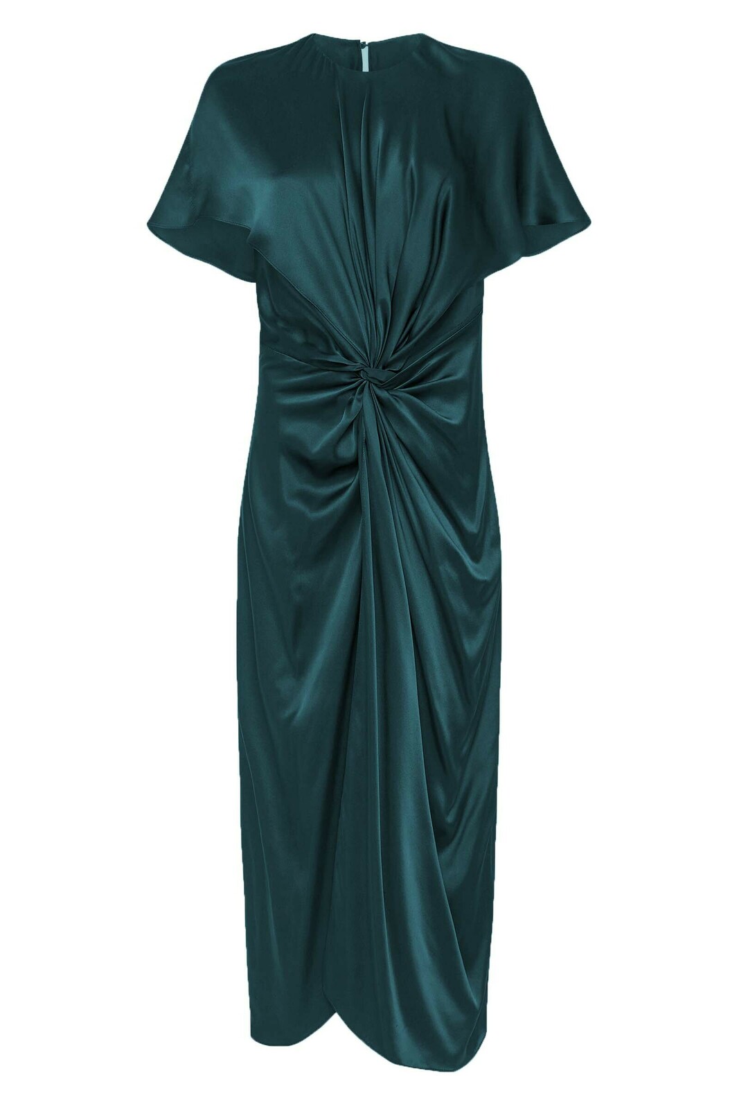 PETROL SILK ILLUSIONIST DRESS