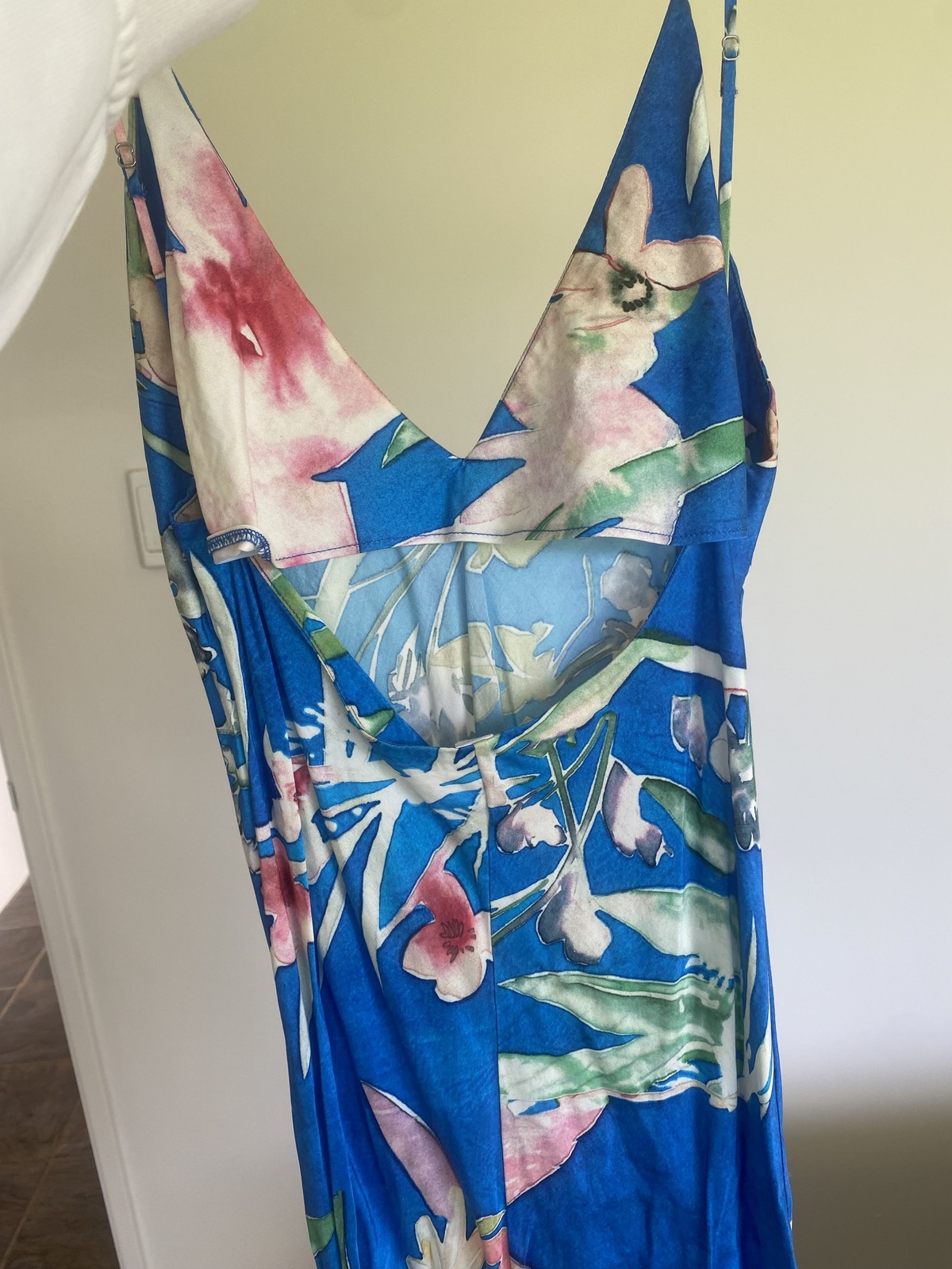 Silk Slip Dress Blue AU 8 