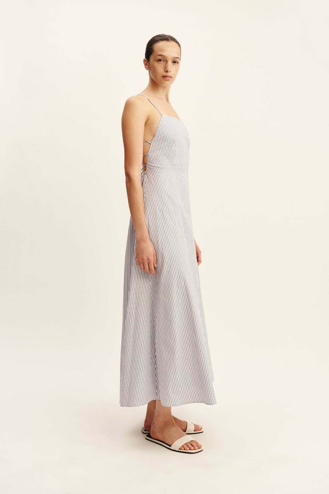 LORI DRESS - BLUE STRIPE