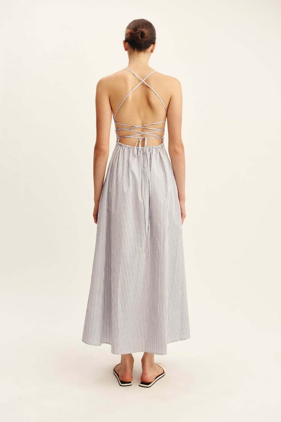 LORI DRESS - BLUE STRIPE