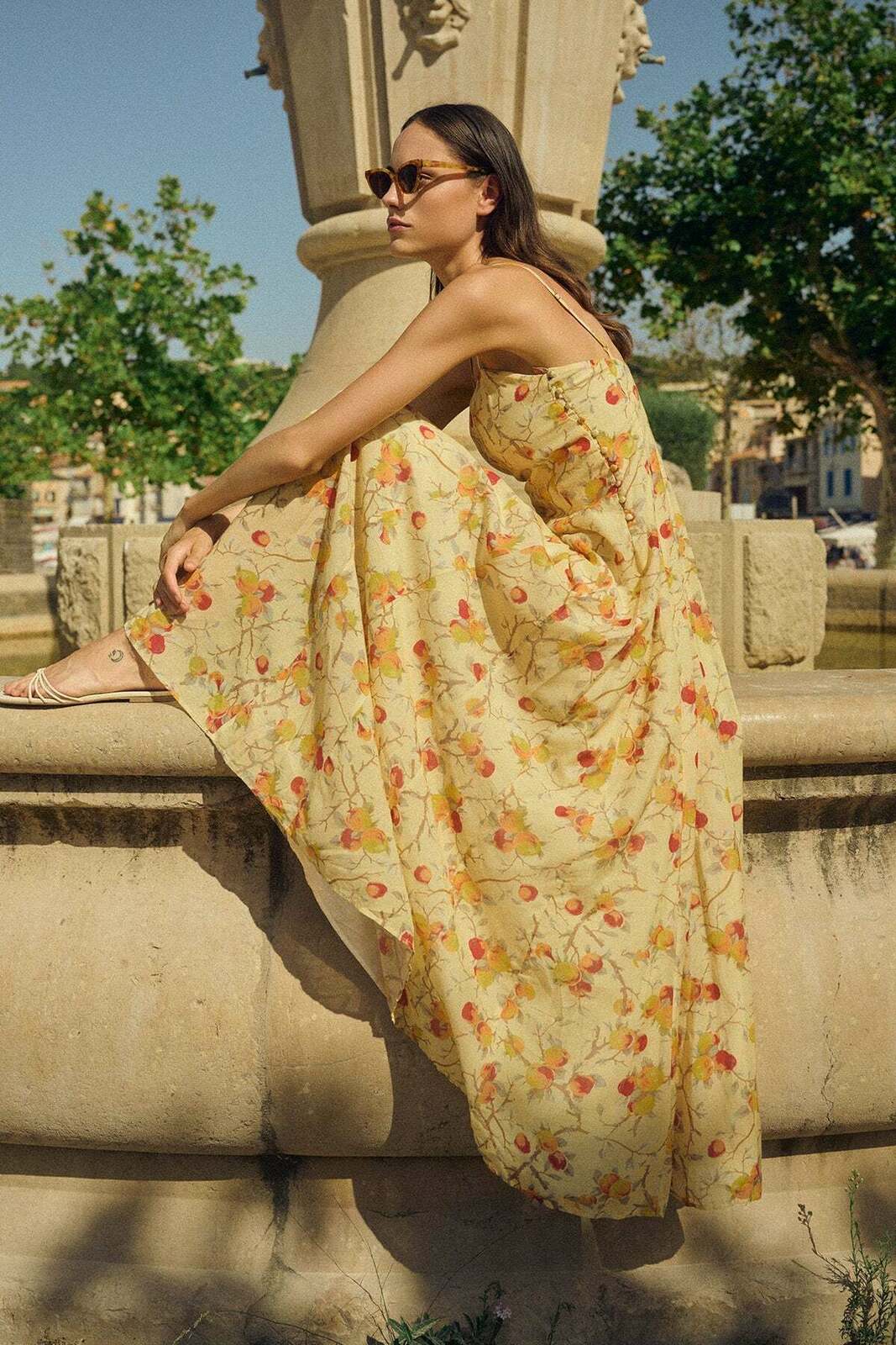 PALOMA MAXI DRESS - CITRUS FLORAL