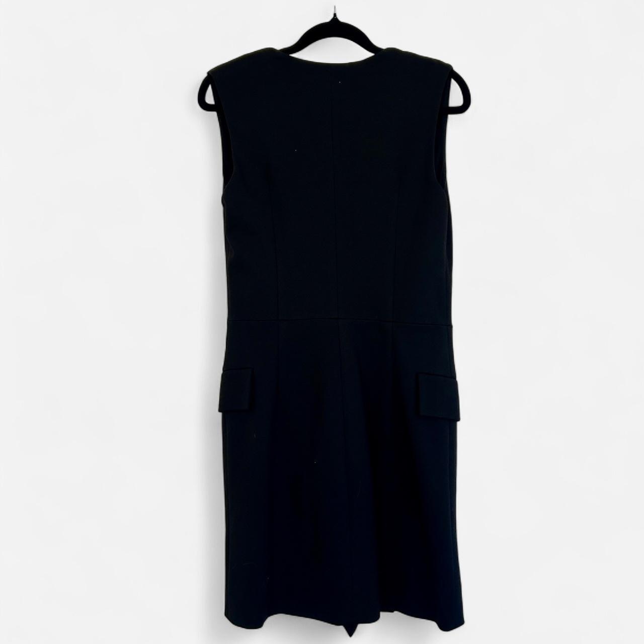 size S black sleeveless tuxedo mini dress with gold buttons