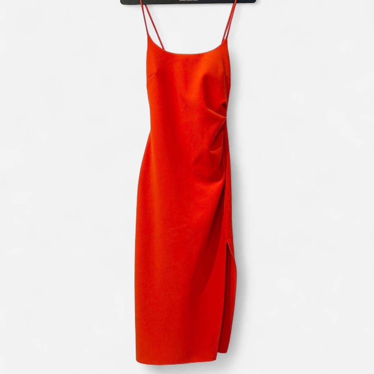Size 8 Jessi  midi dress with side slit.