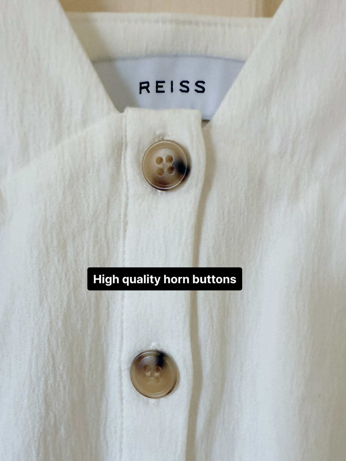 Button Midi Summer White Dress - UK6, EU34, US2