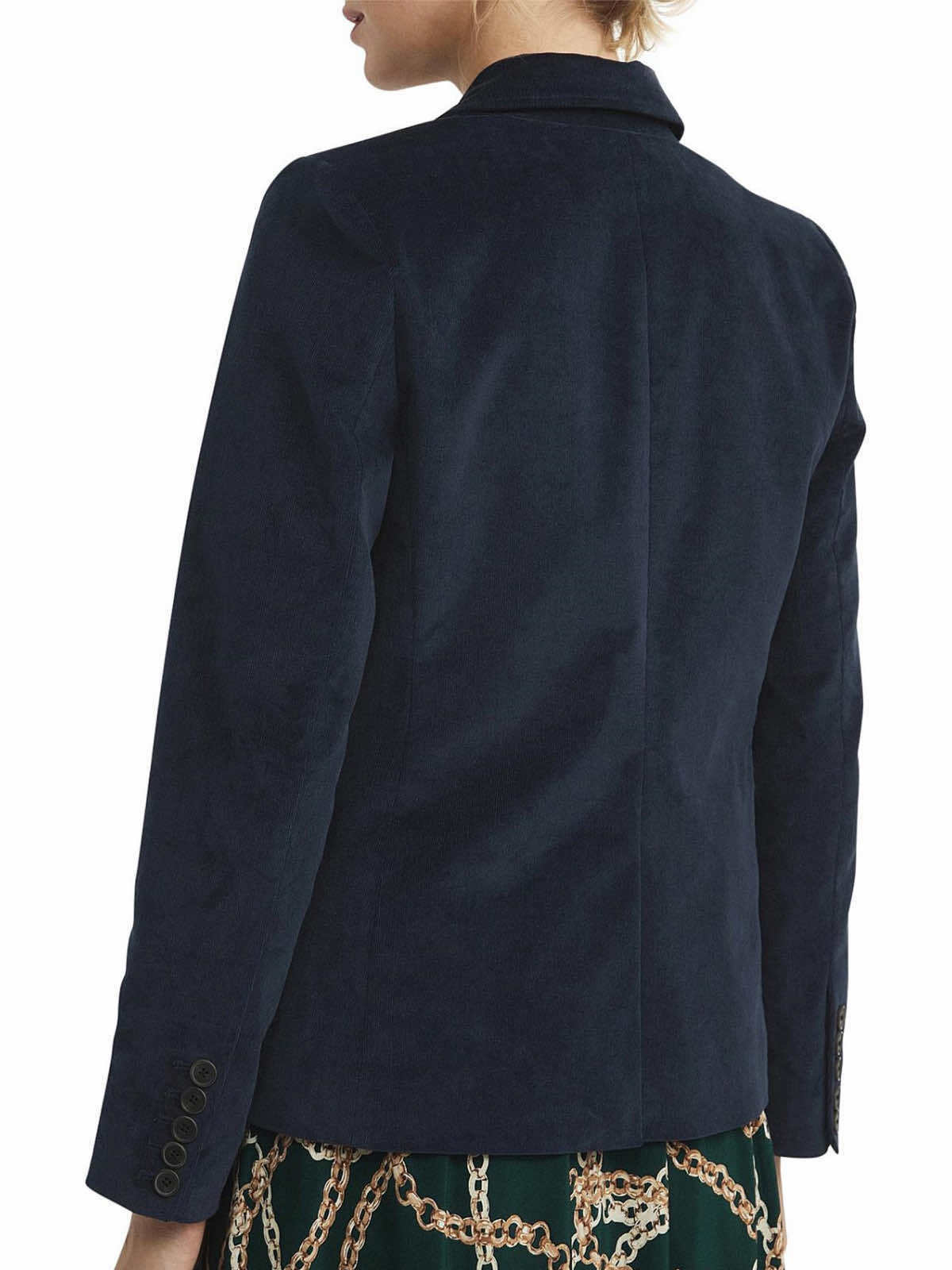 Dark Navy Corduroy Winter Blazer - Small