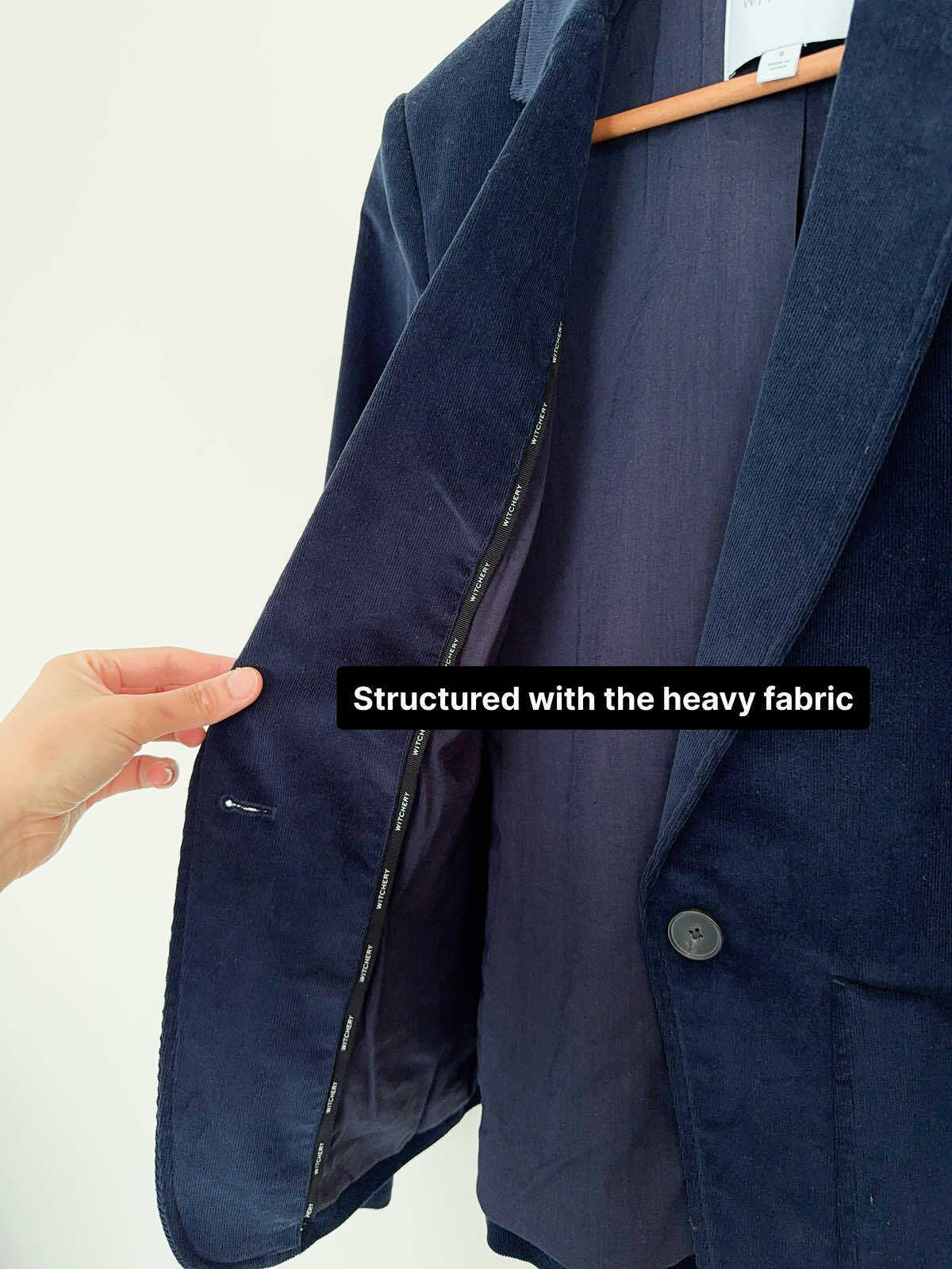 Dark Navy Corduroy Winter Blazer - Small
