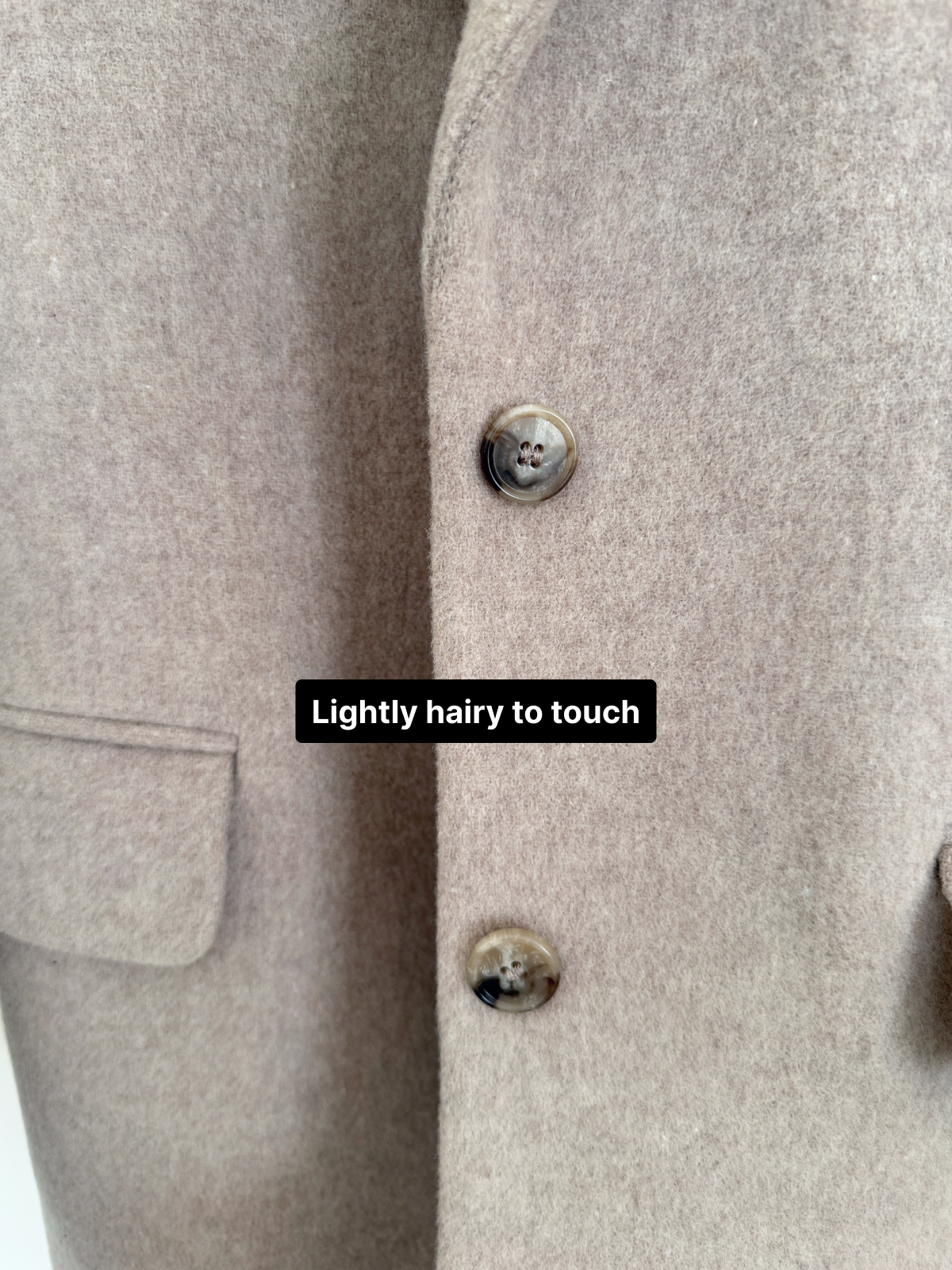  Wool Oversized Blazer - Small, Beige