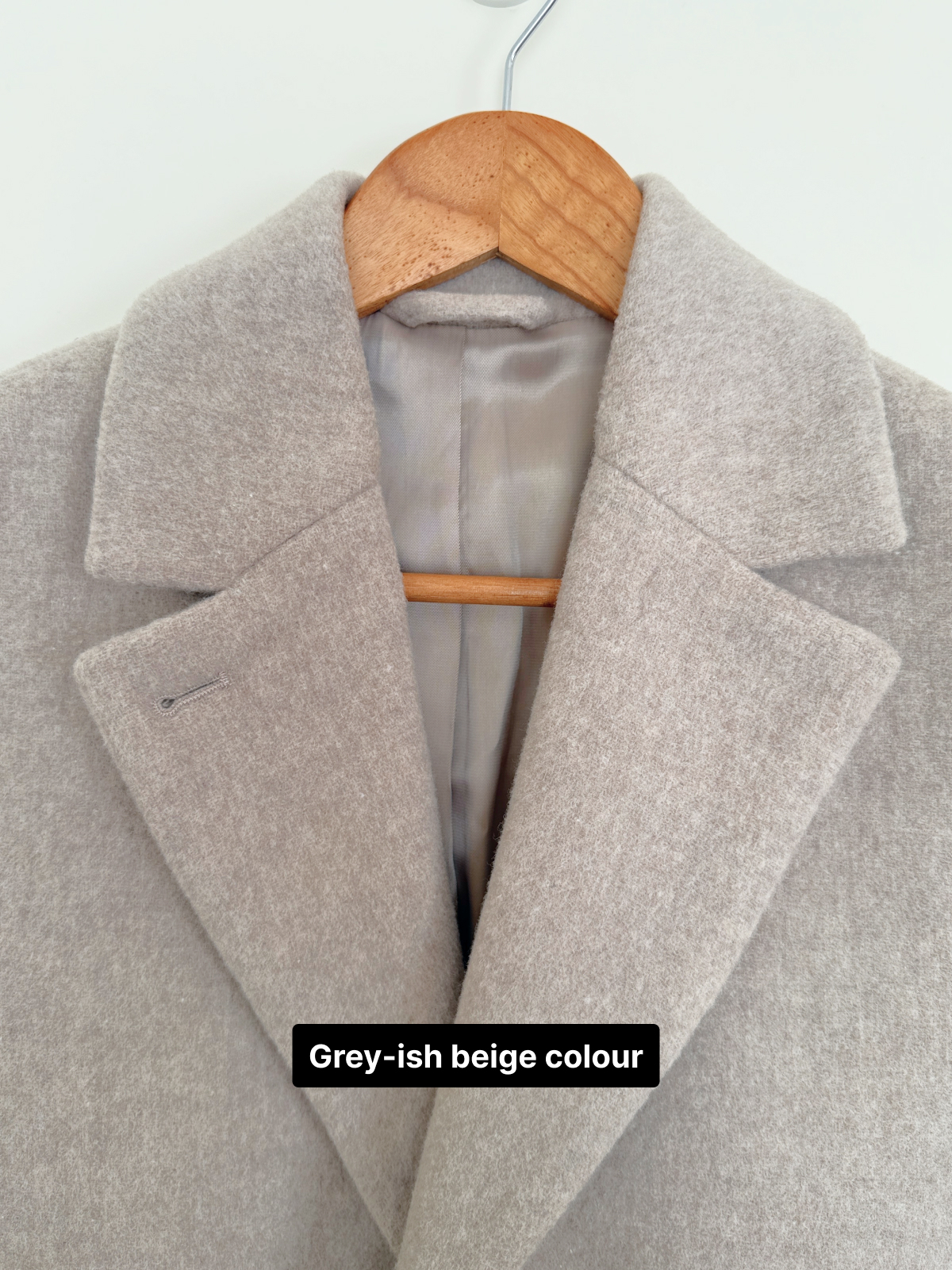  Wool Oversized Blazer - Small, Beige