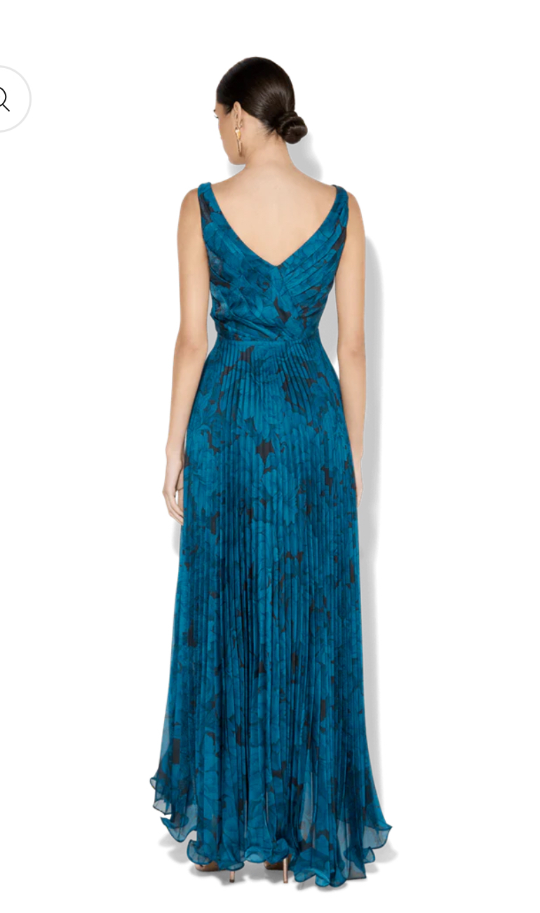 Eden Petrol Floral Printed Dress