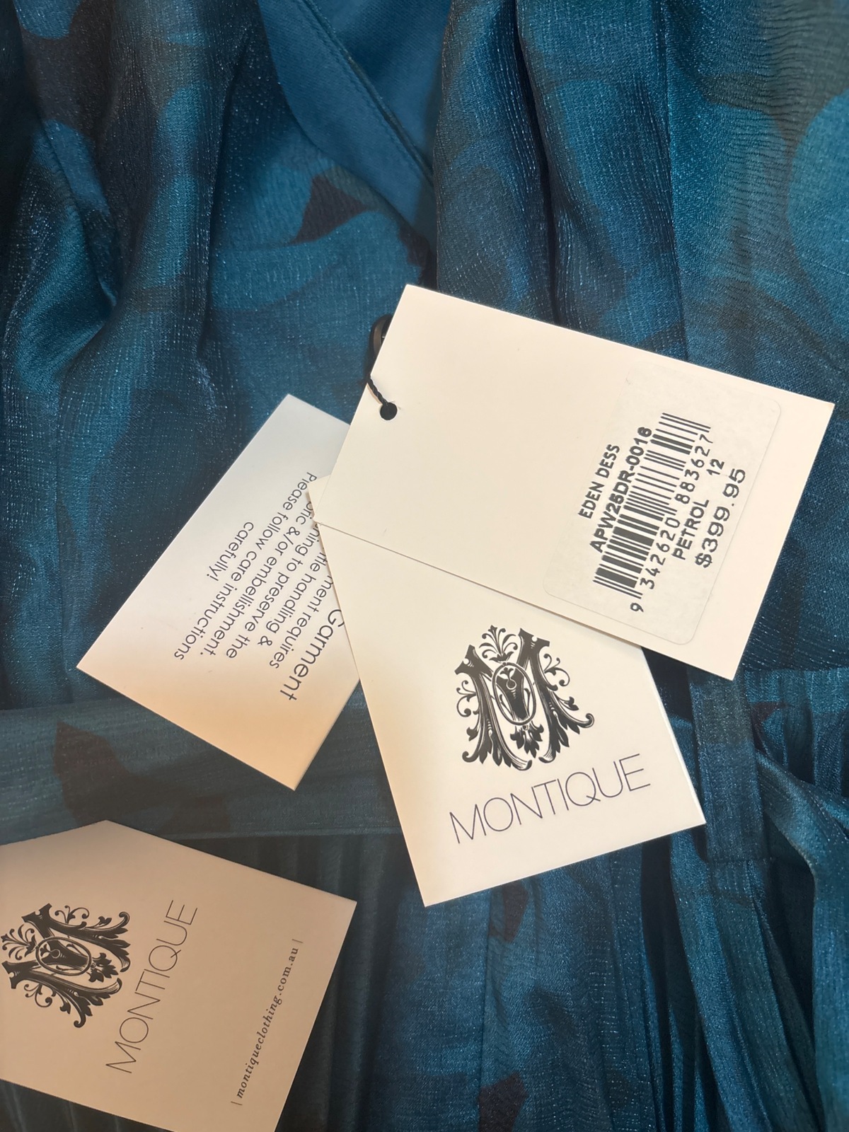 Eden Petrol Floral Printed Dress