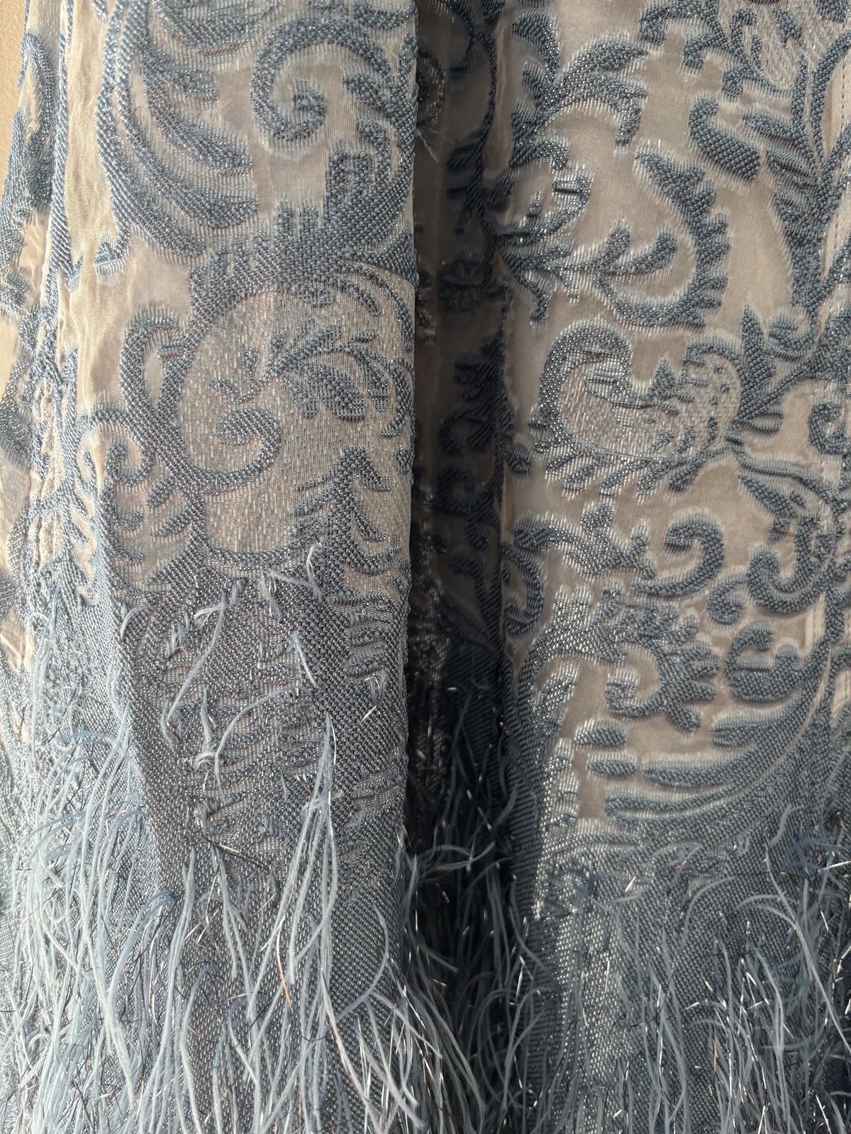 Brocade Feather Skirt - Medium 