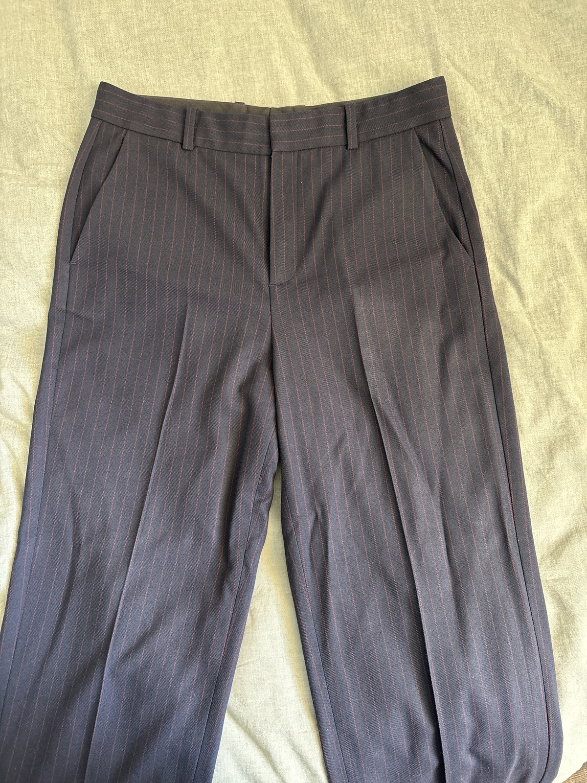 Pidaia pinstriped twill straight-leg pants