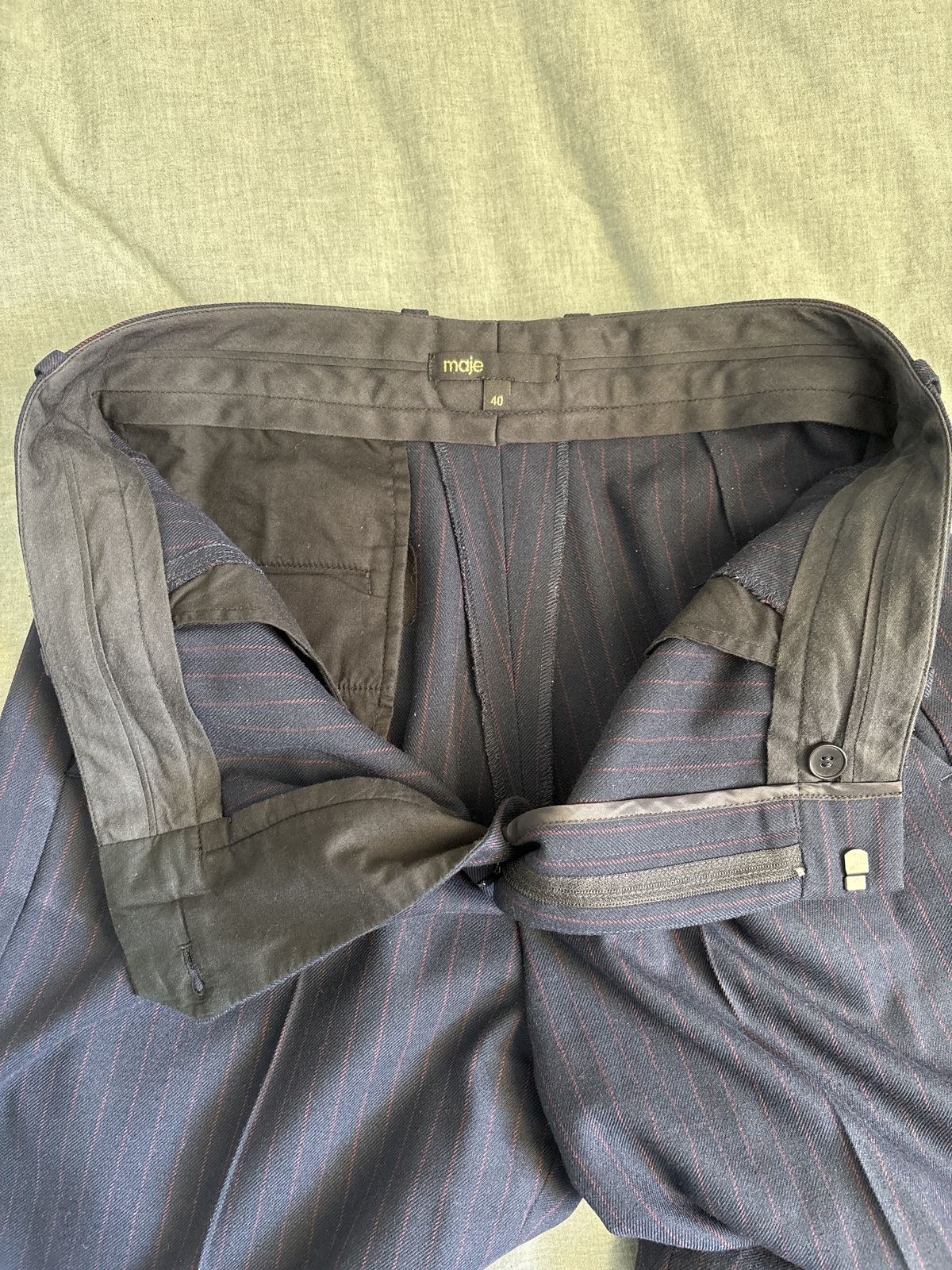 Pidaia pinstriped twill straight-leg pants
