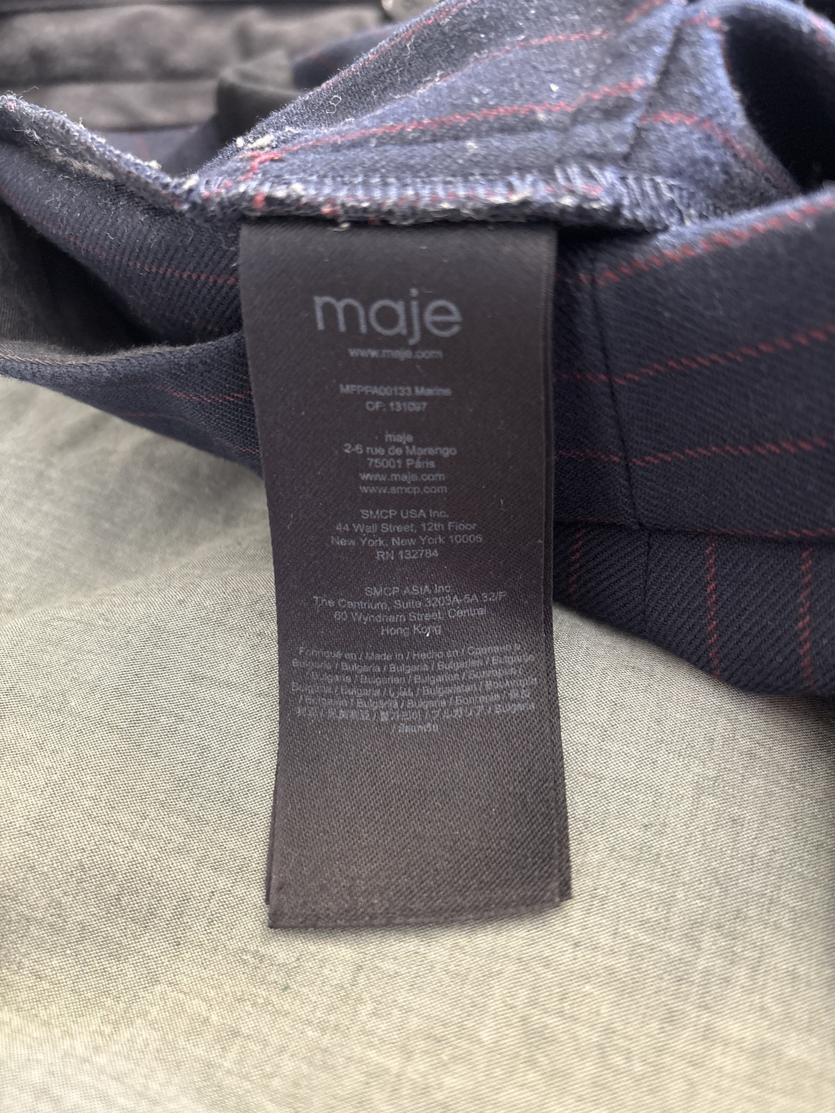 Pidaia pinstriped twill straight-leg pants