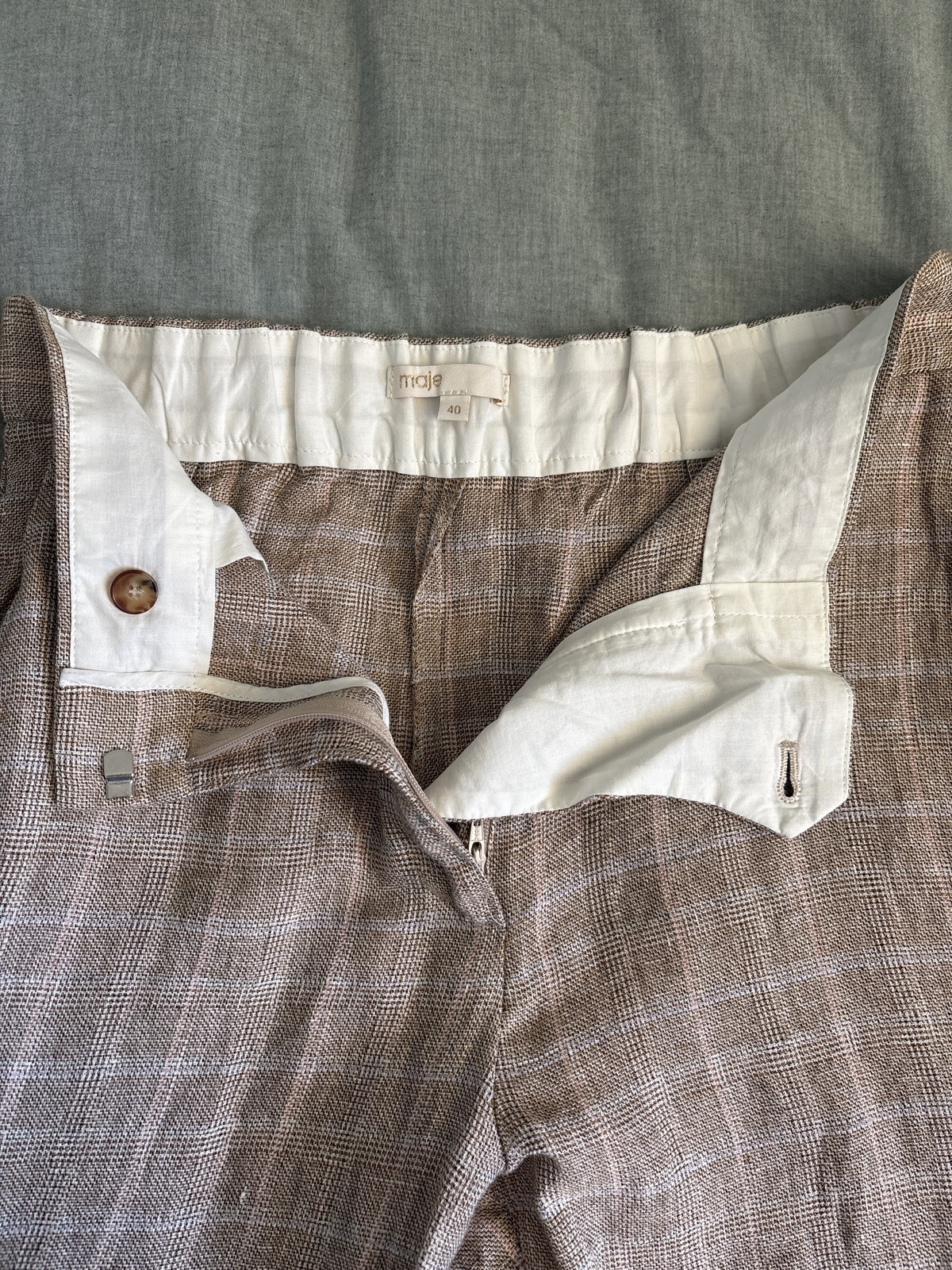 Pinatrus tweed straight-leg pants