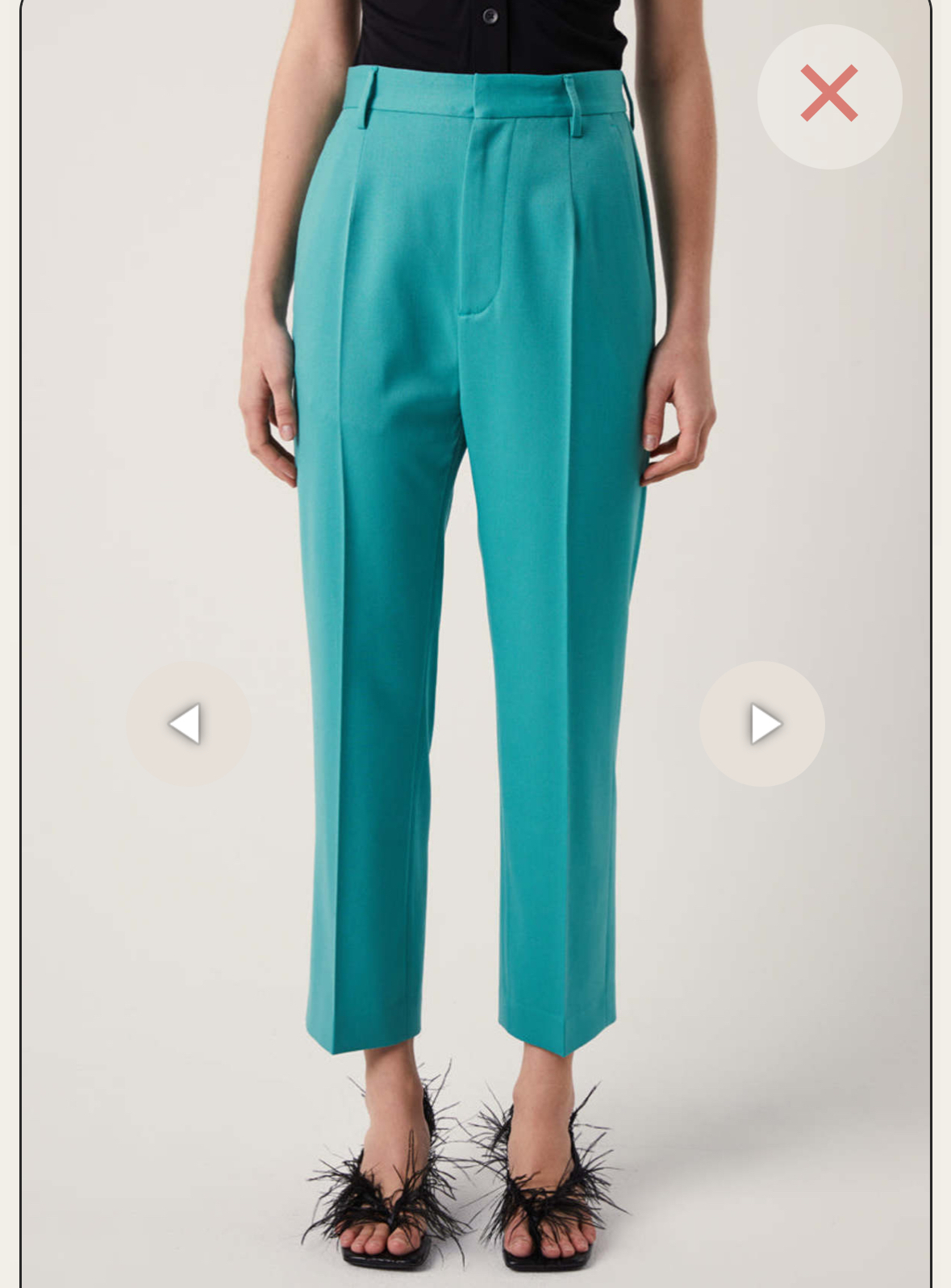 Cropped twill straight-leg pants - colour:Stone