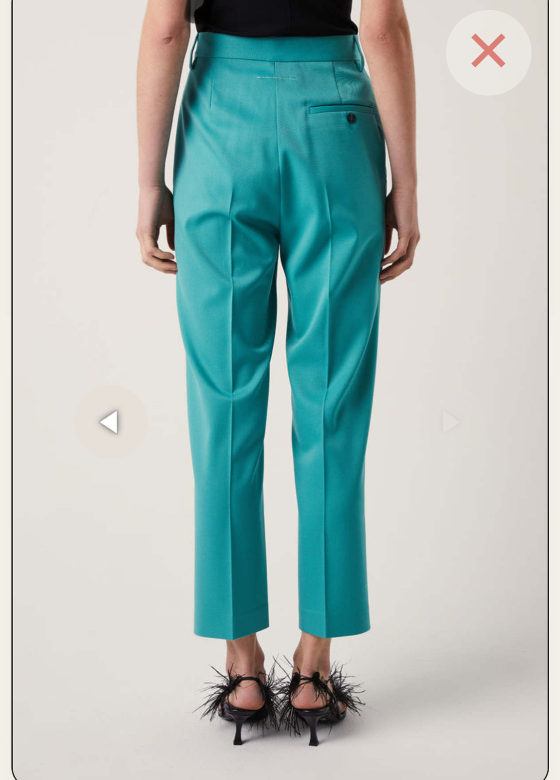 Cropped twill straight-leg pants - colour:Stone
