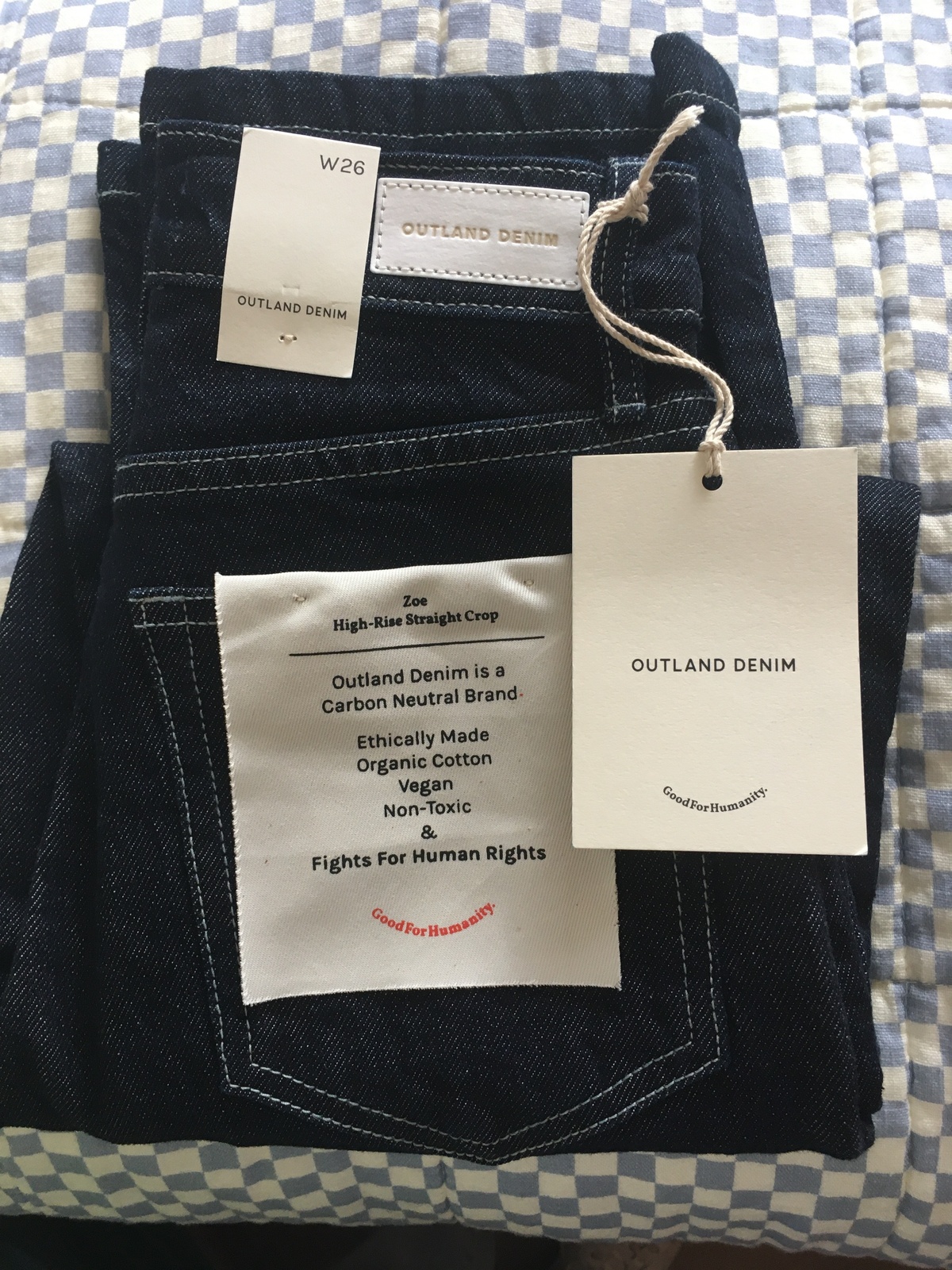 Zoe Crop Jeans in Rinse by Outland Denim