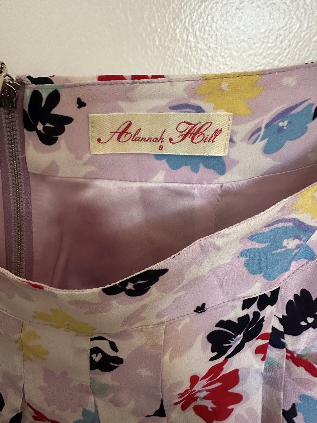 Floral Silk skirt 