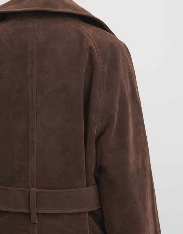 Suede Look Oversized Coat