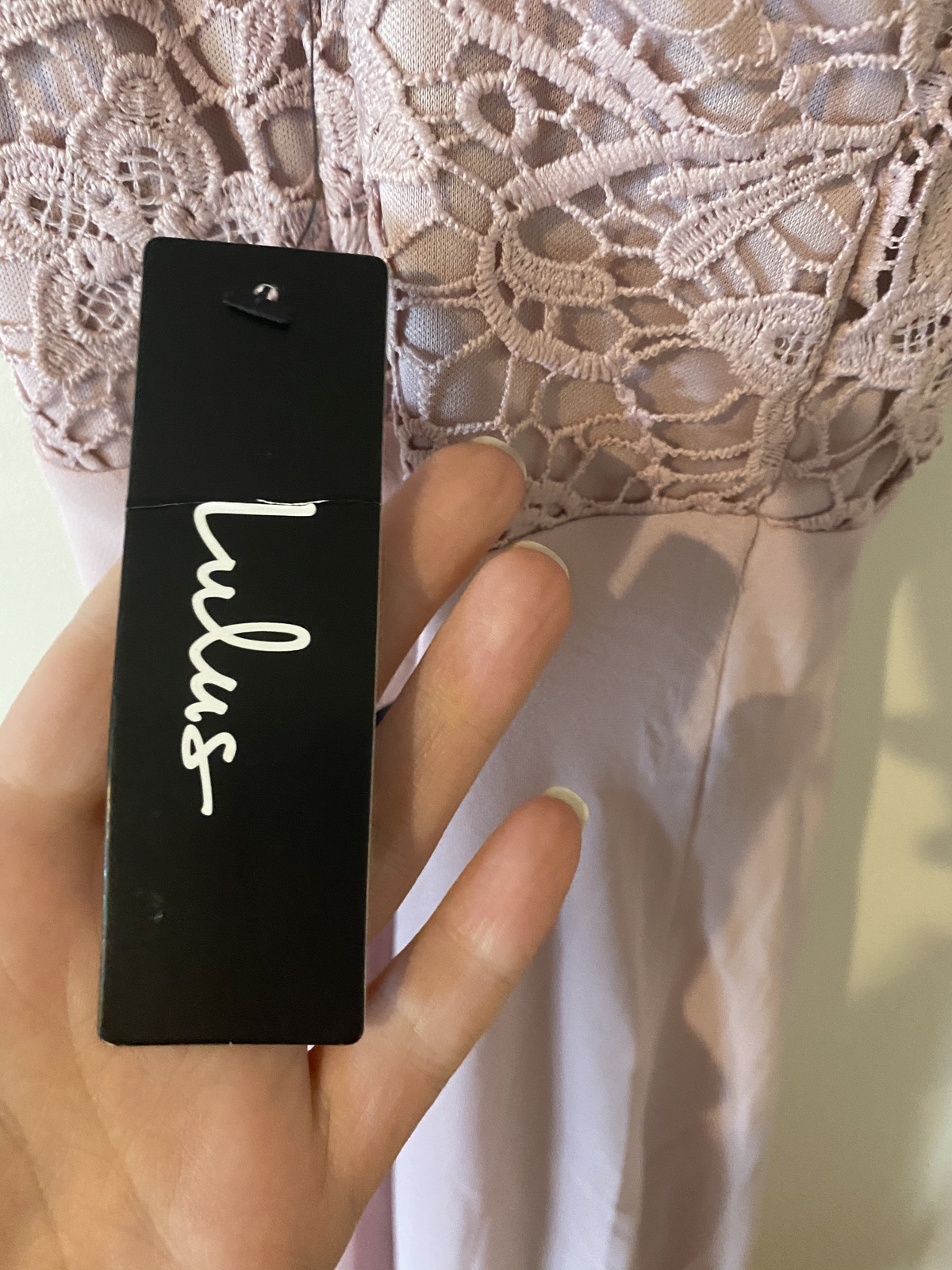 Madalyn Dusty Lavender Lace Maxi Dress