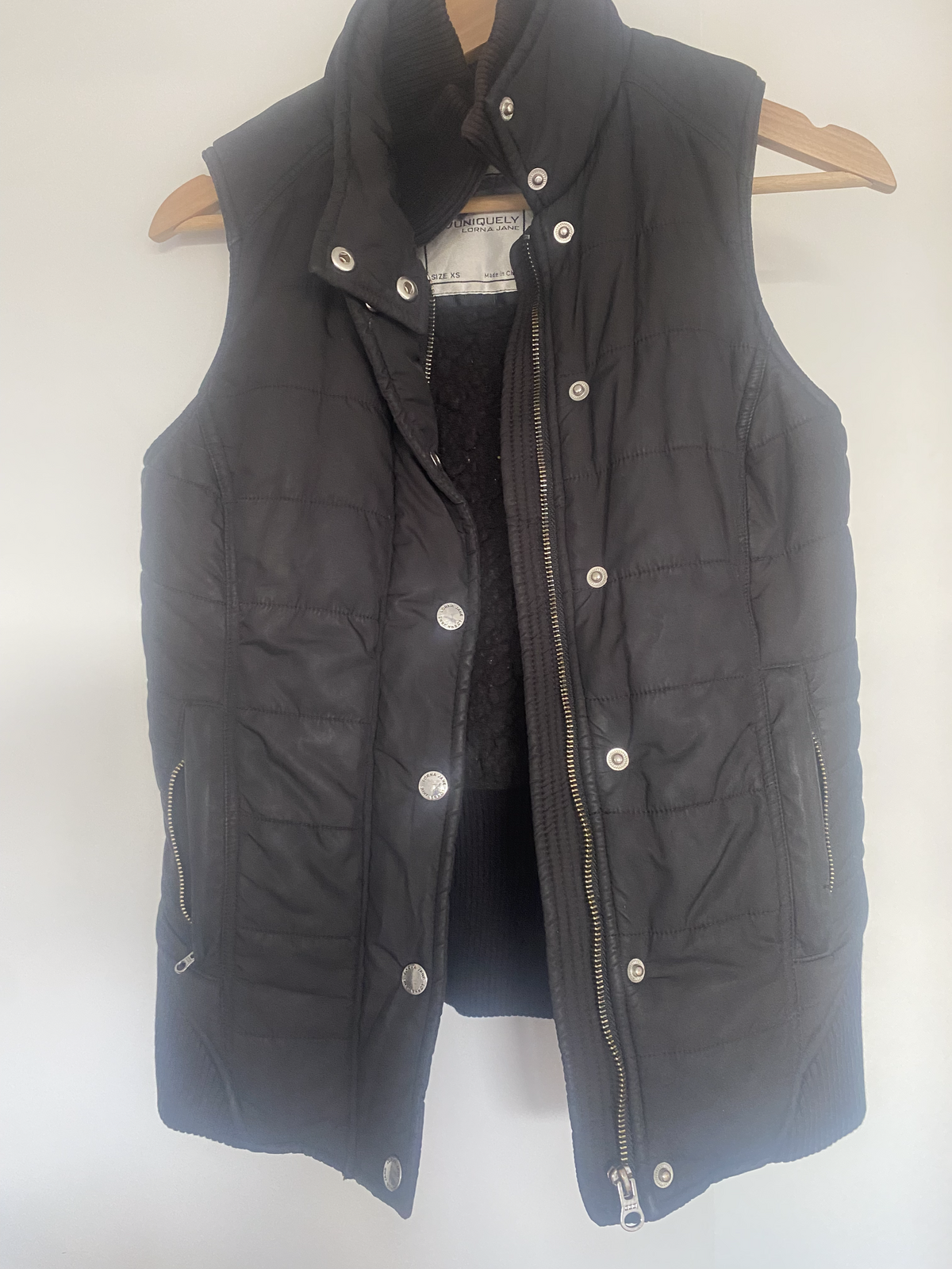  Premium Sleeveless Puffer Vest Sherpa Lined XS