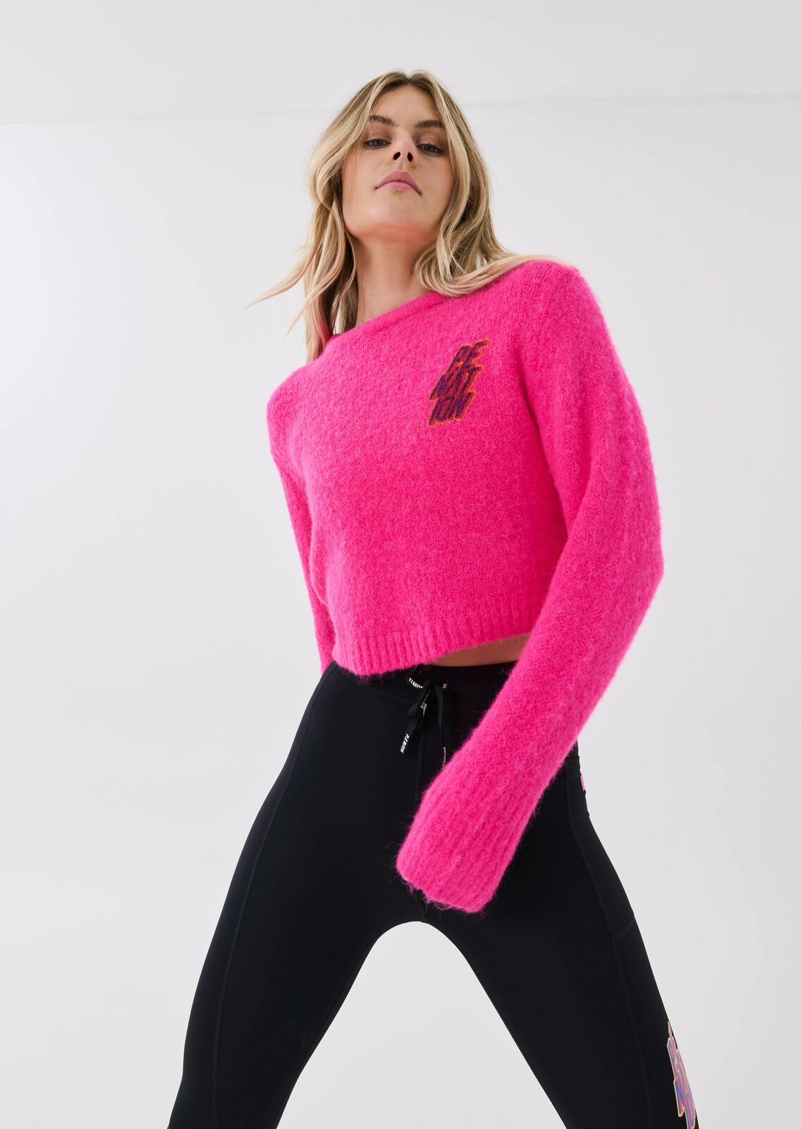 DONDI KNIT SWEAT IN PINK GLO