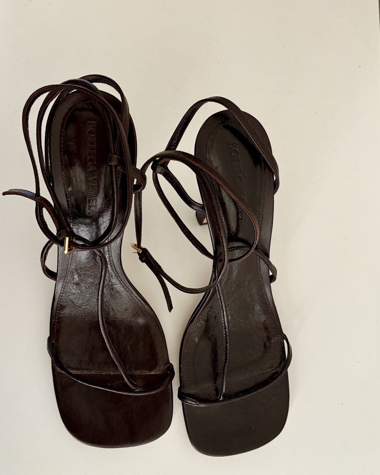 Leather Strappy Heeled Sandals