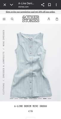 &OtherStories A-Line Denim Mini Dress - AirRobe