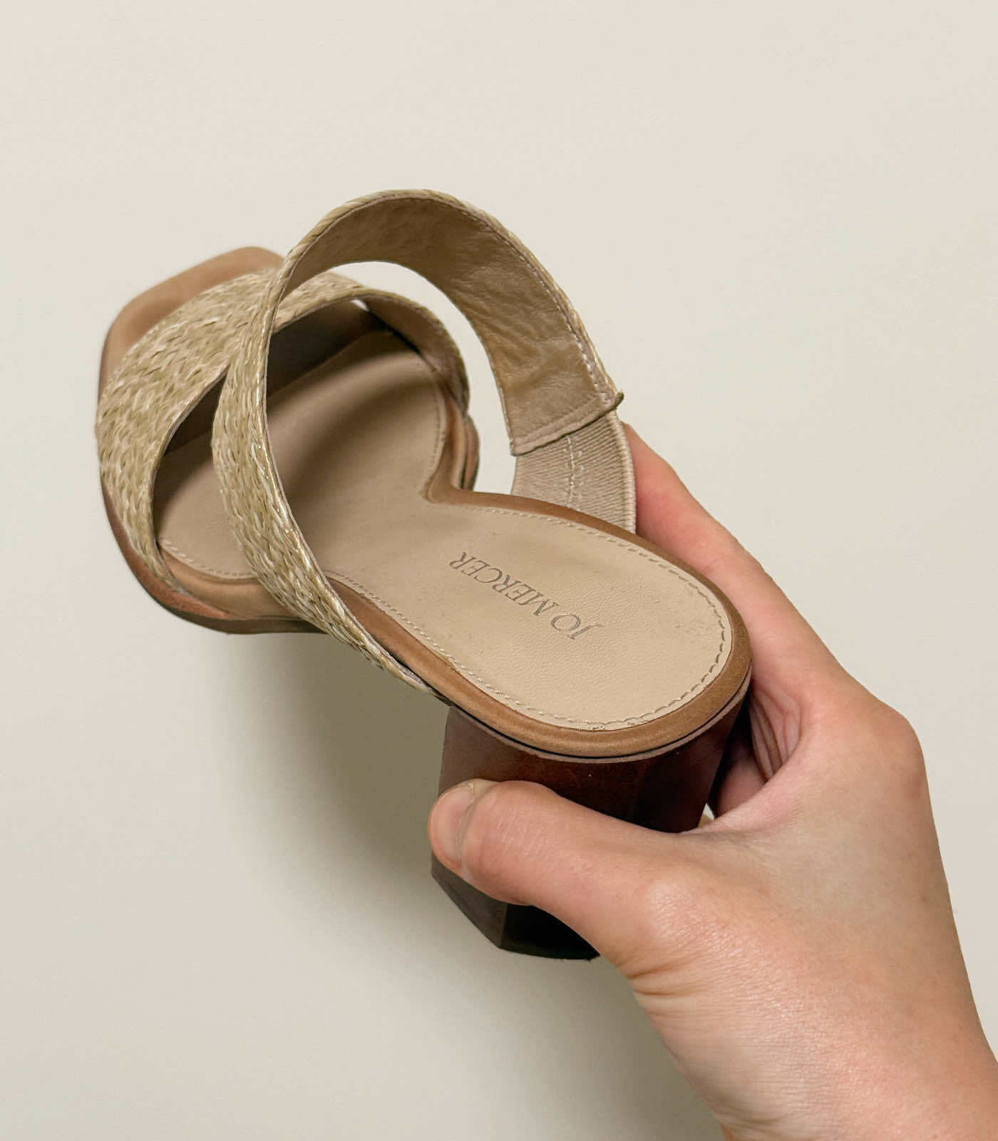 Surrey Raffia Strap Block Heel Sandals - EU36, 7.5cm, Beige.