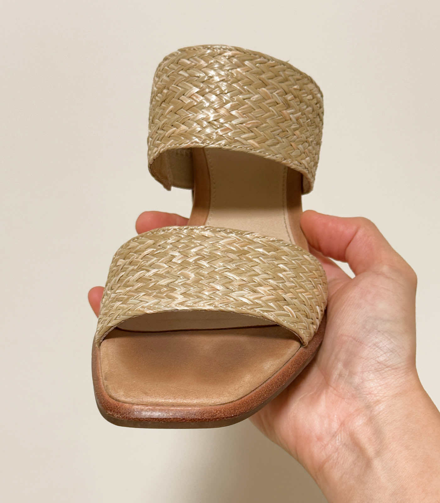 Surrey Raffia Strap Block Heel Sandals - EU36, 7.5cm, Beige.