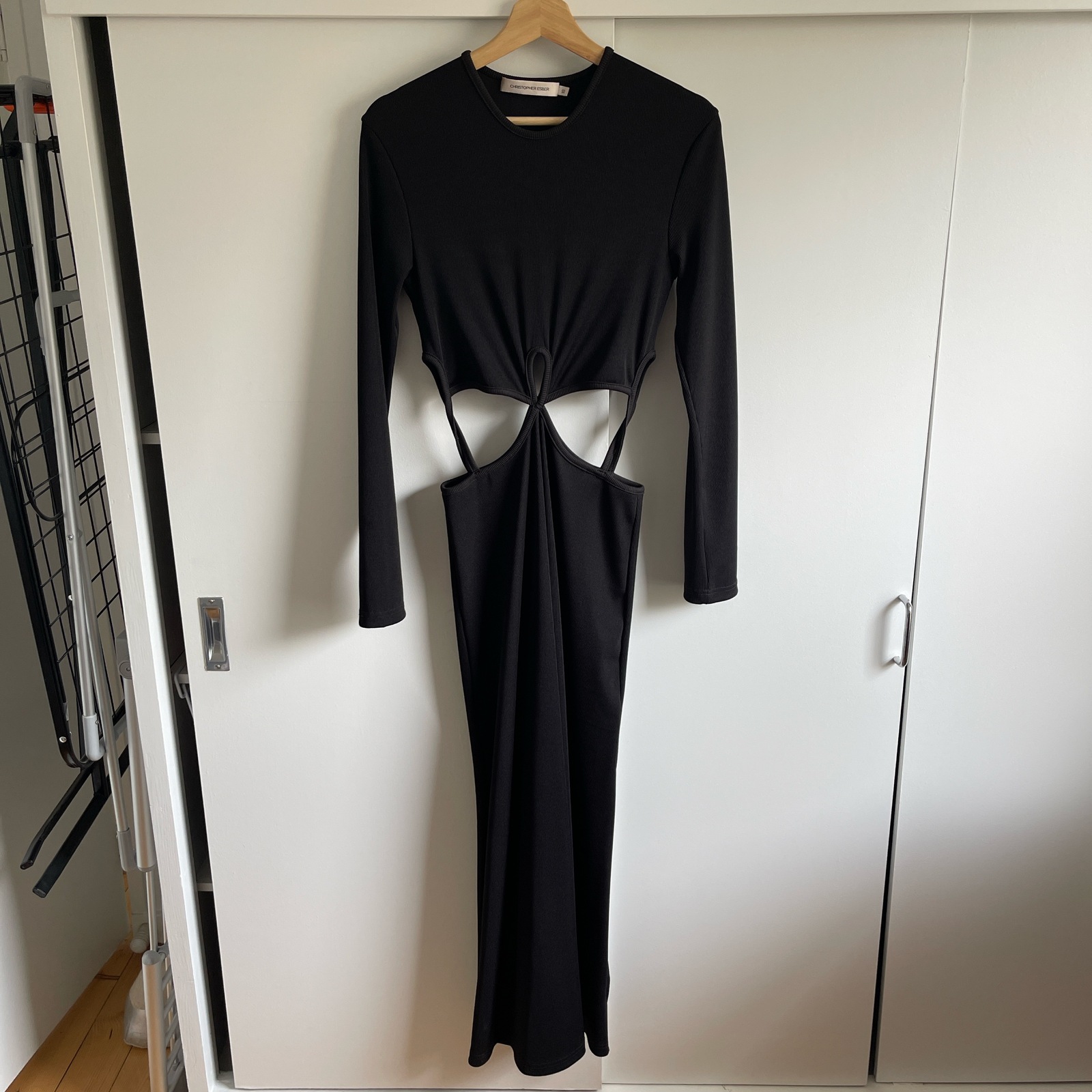  Looped Cutaway Long Sleeve Rib Dress Size 10