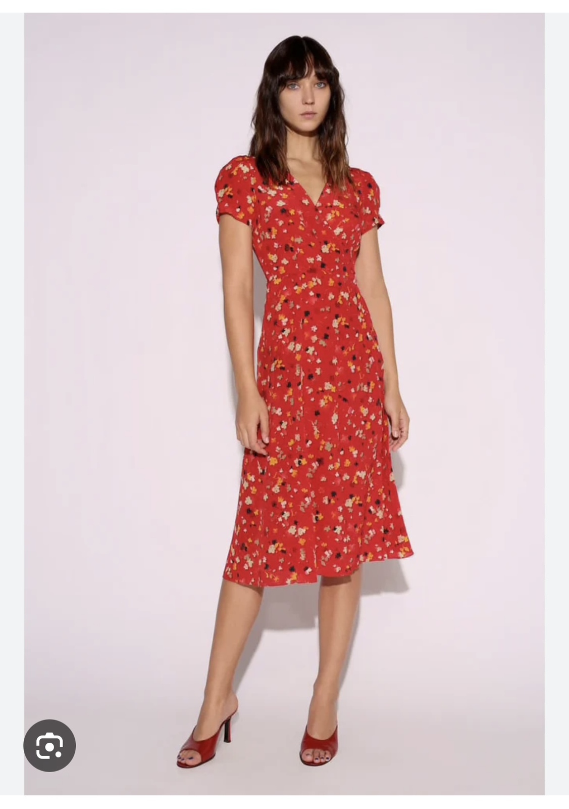  The Teale Rouge Fleur floral midi wrap dress