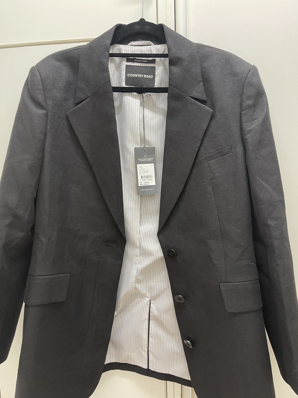 Organically grown Linen Yarn Dyed Blazer