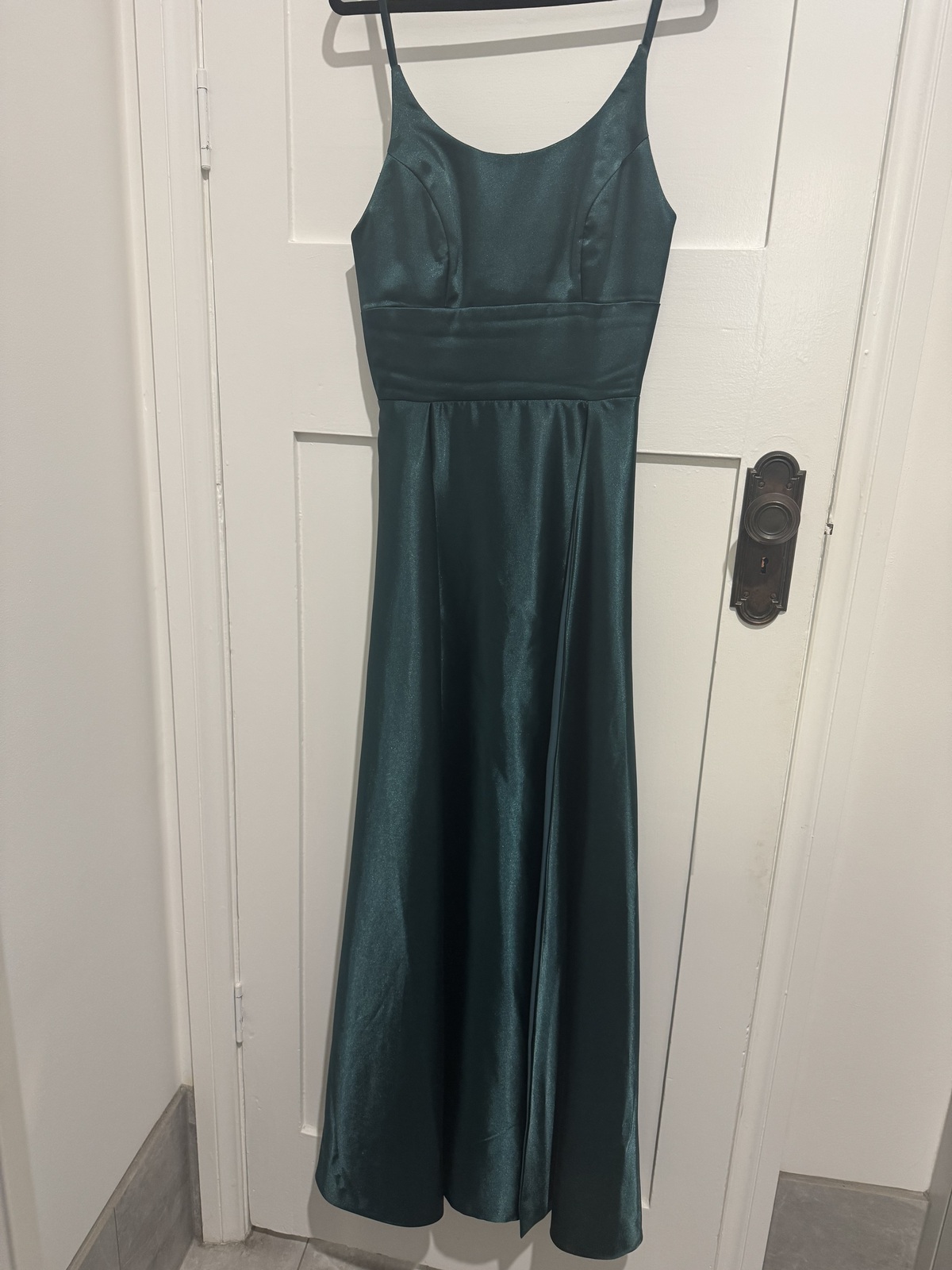 Emerald Green Long silk gown