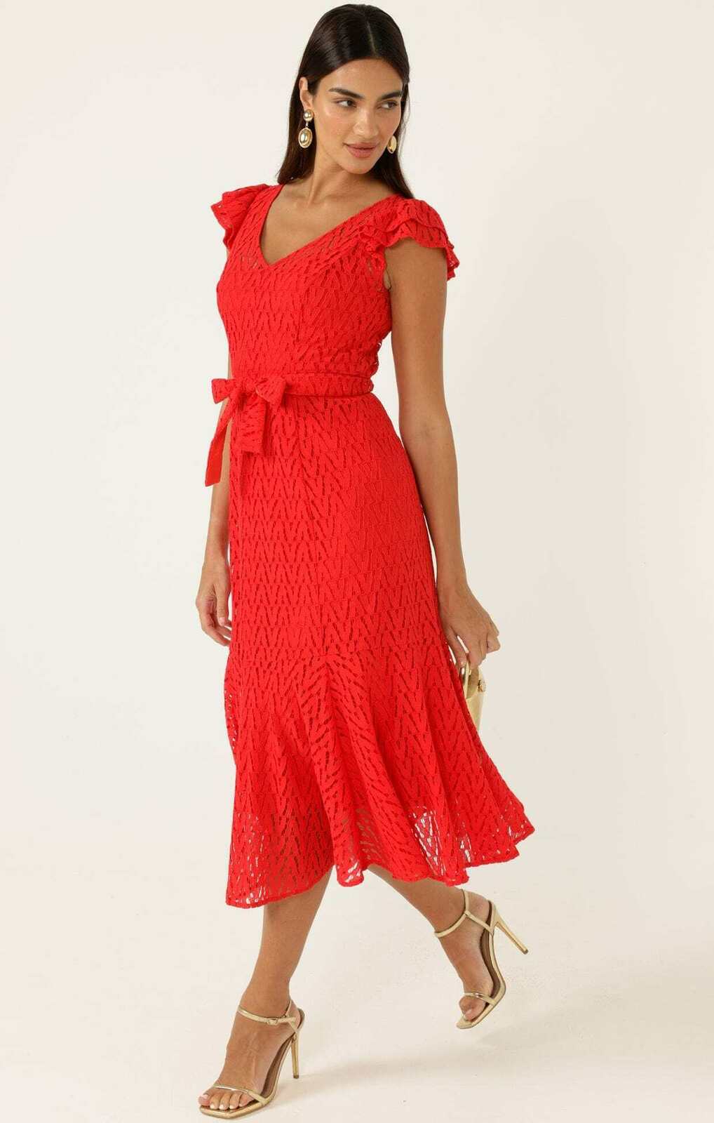 SIENNA SUNSET DRESS IN RED