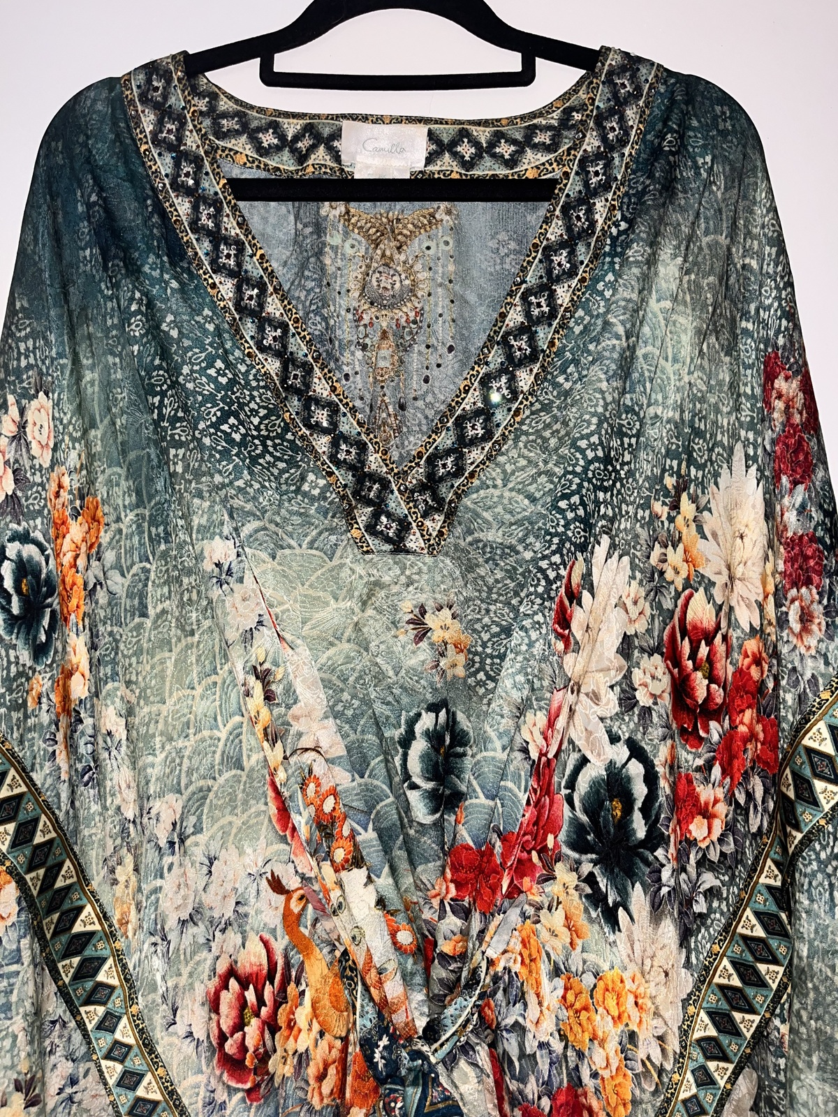 Her Heirloom kaftan with kimono sleeve. One size