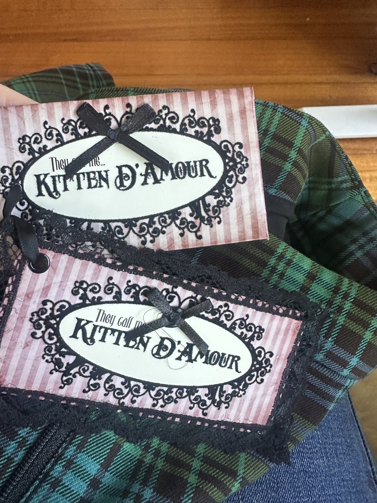  Limited Vicious black teal green tartan plaid skinny pants sz 8