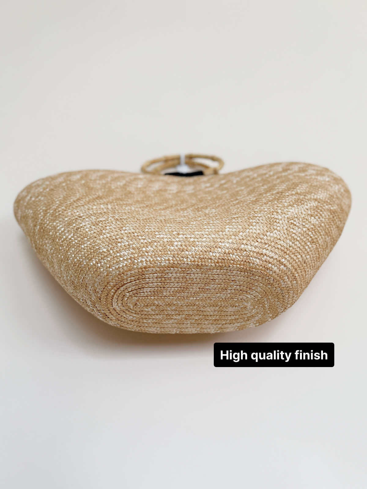 Raffia Large Tote Summer Bag with Bamboo Handles