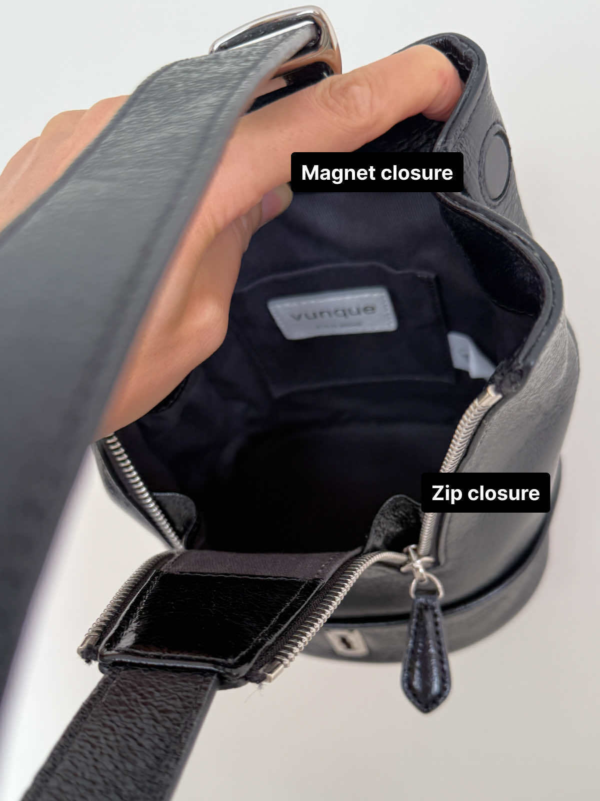 Enamel Leather Mini Shoulder Bag