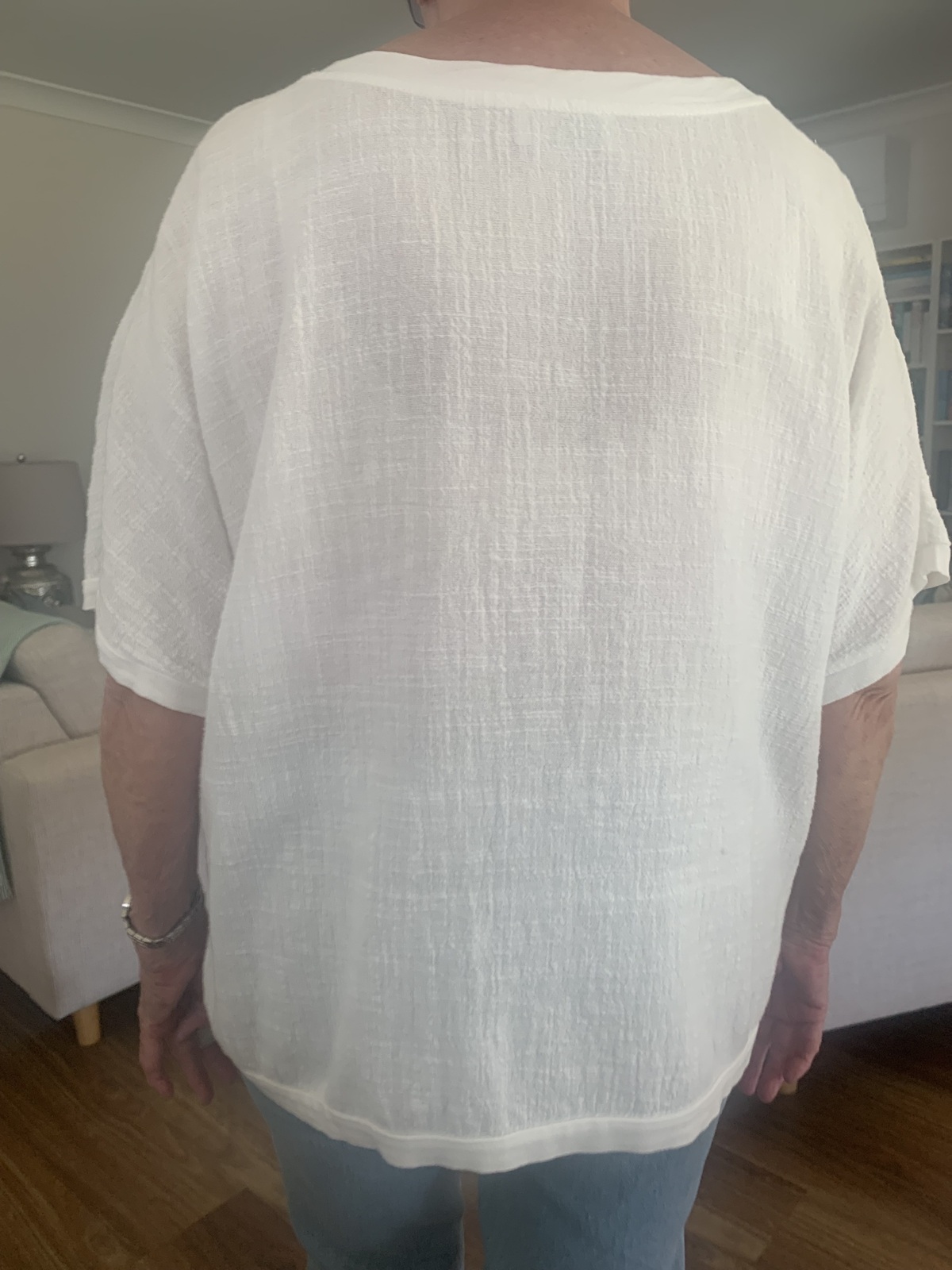 Montego White Cotton  Top