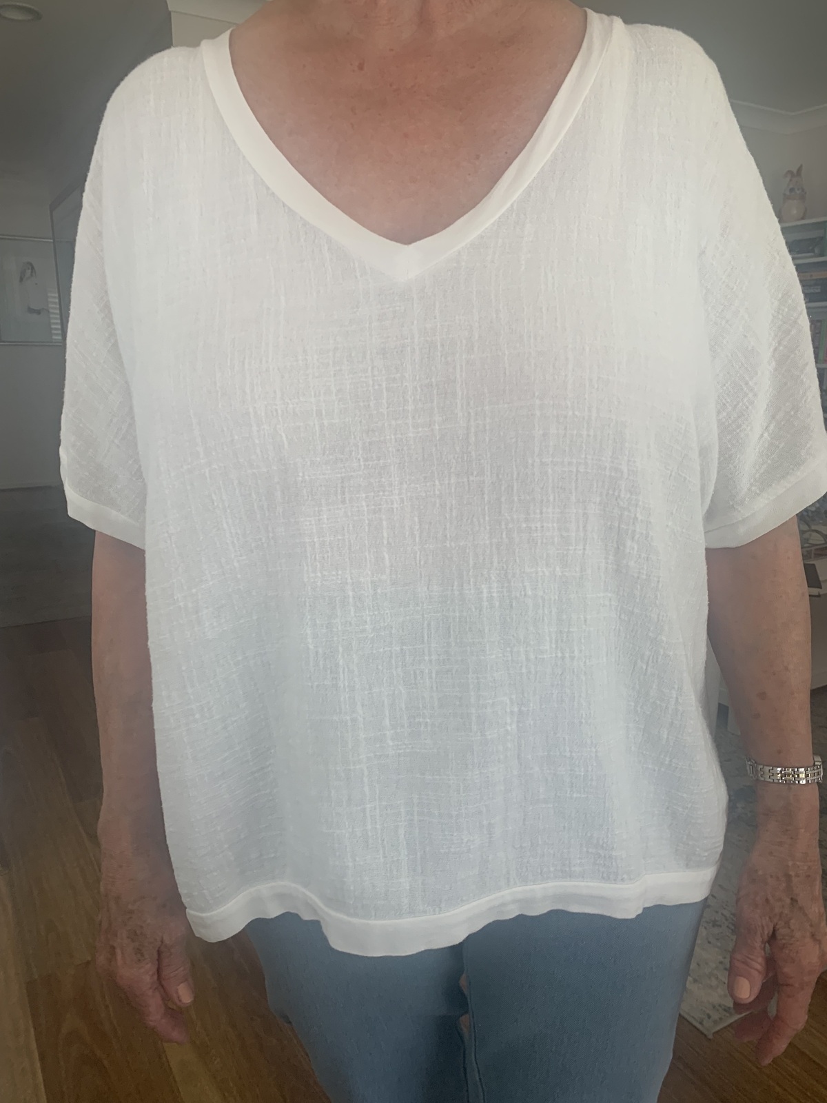 Montego White Cotton  Top