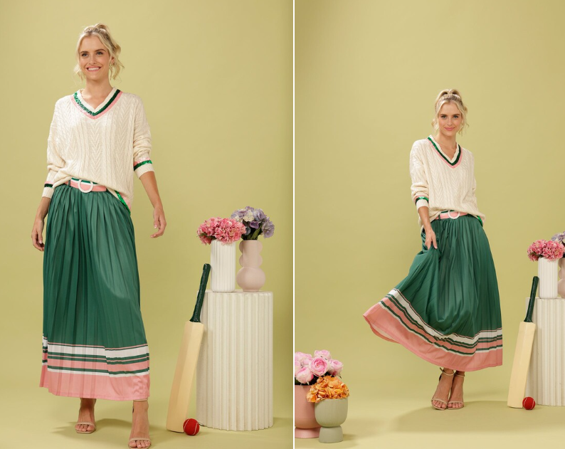 The Cricket Jumper - Pink & Green