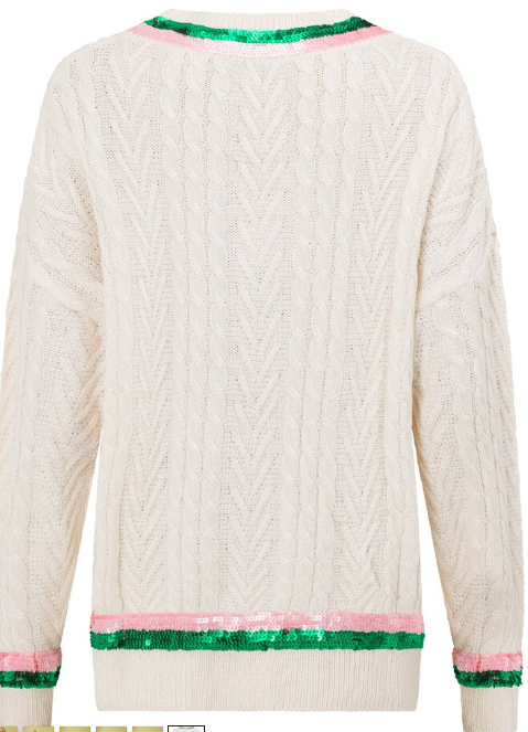 The Cricket Jumper - Pink & Green