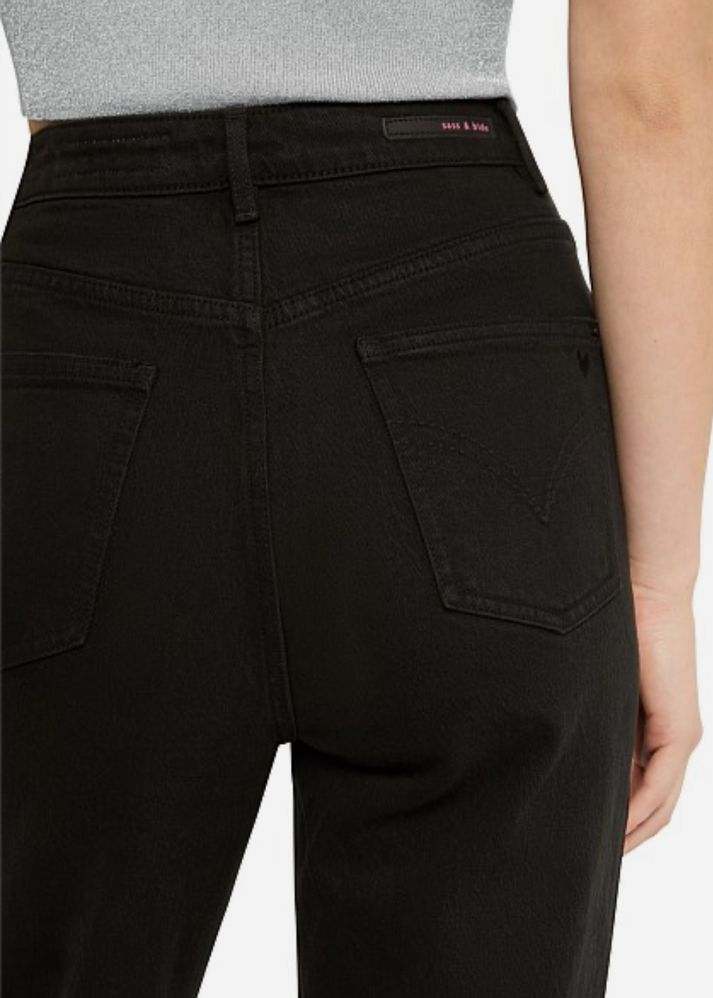 High Rise Straight Jean in Black