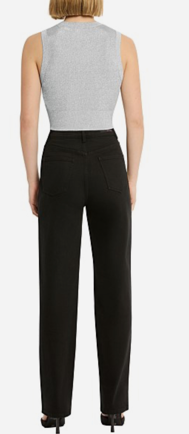 High Rise Straight Jean in Black